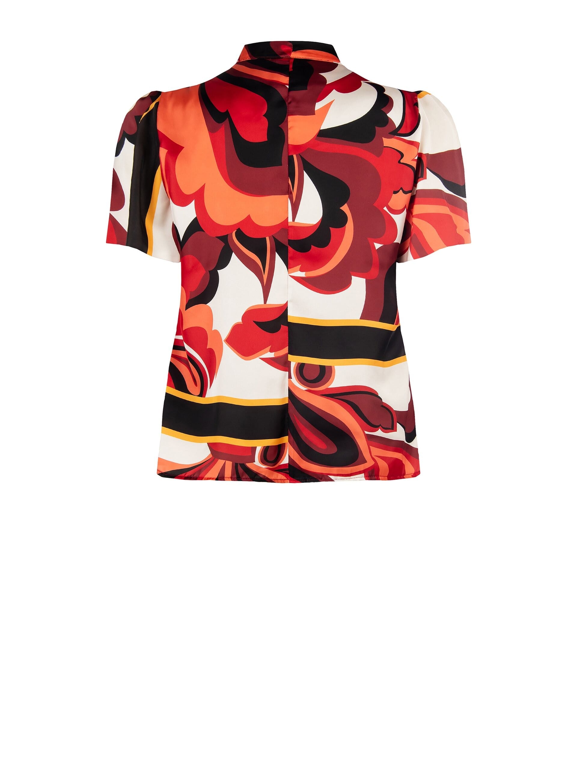 Curvy Fitted Satin Blouse With Rinascimento Curvy Tie