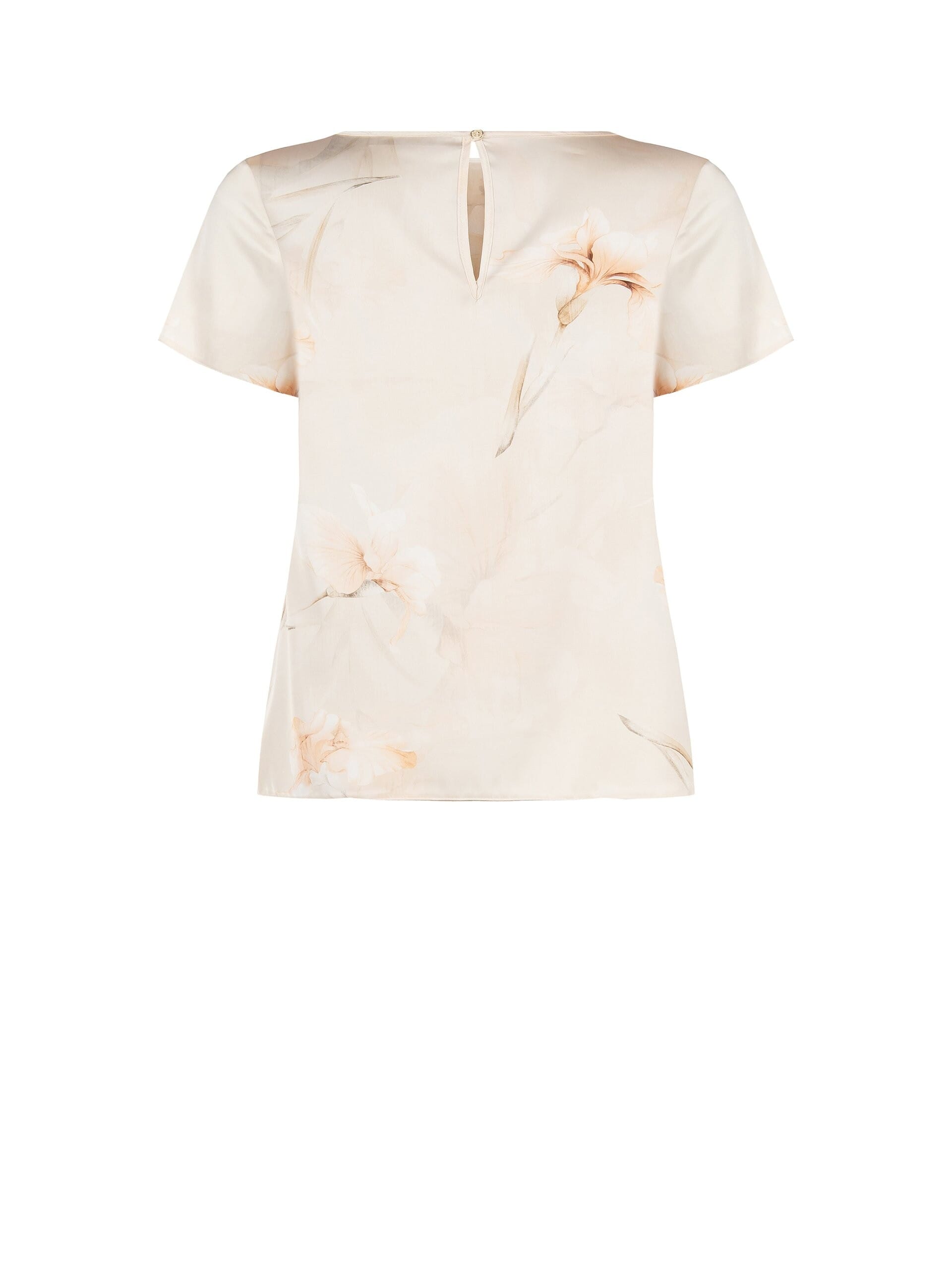 Fluid Satin Blouse With Flower Print Rinascimento Curvy