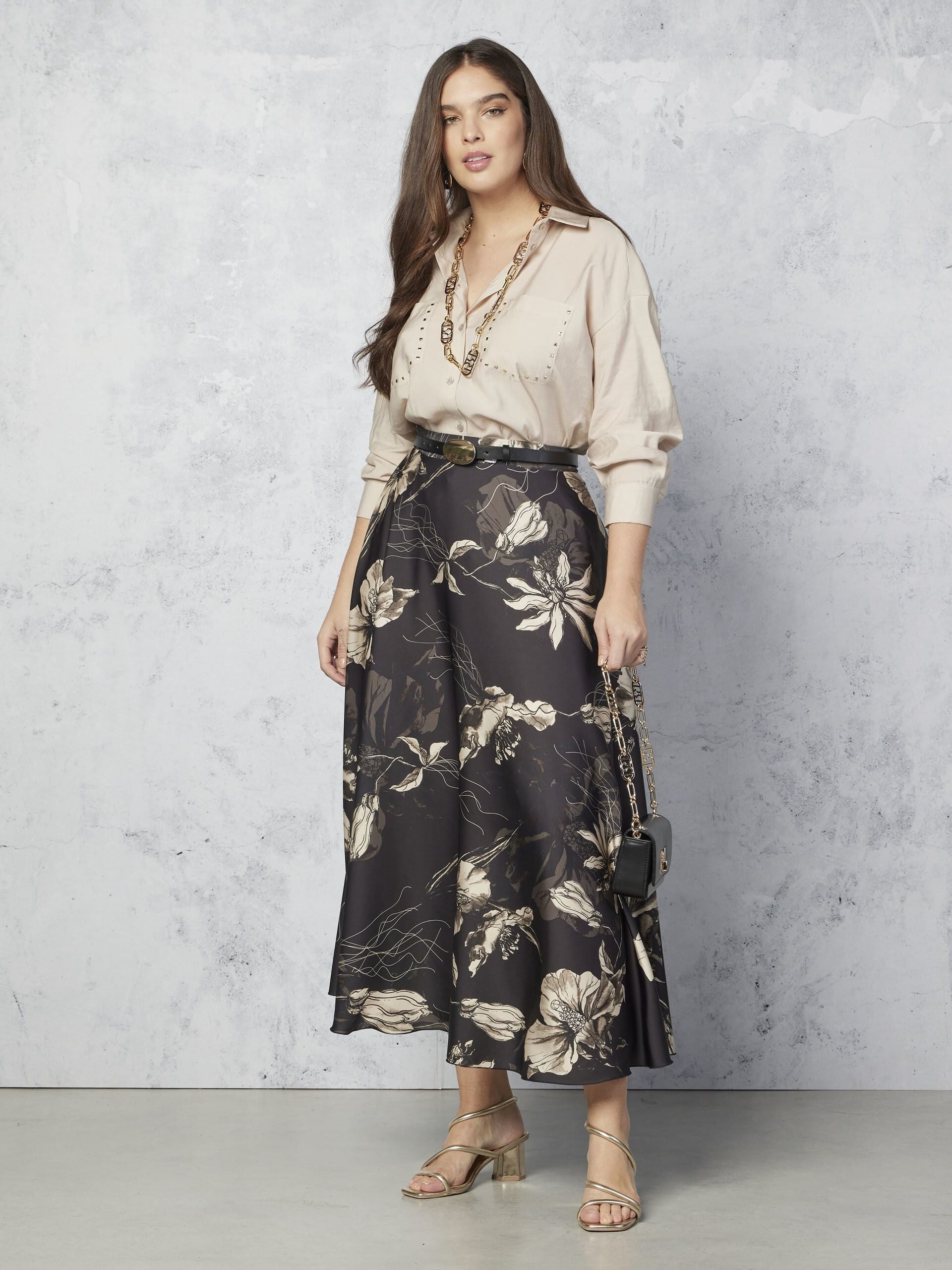 Camicia Curvy Con Borchiette Rinascimento Curvy