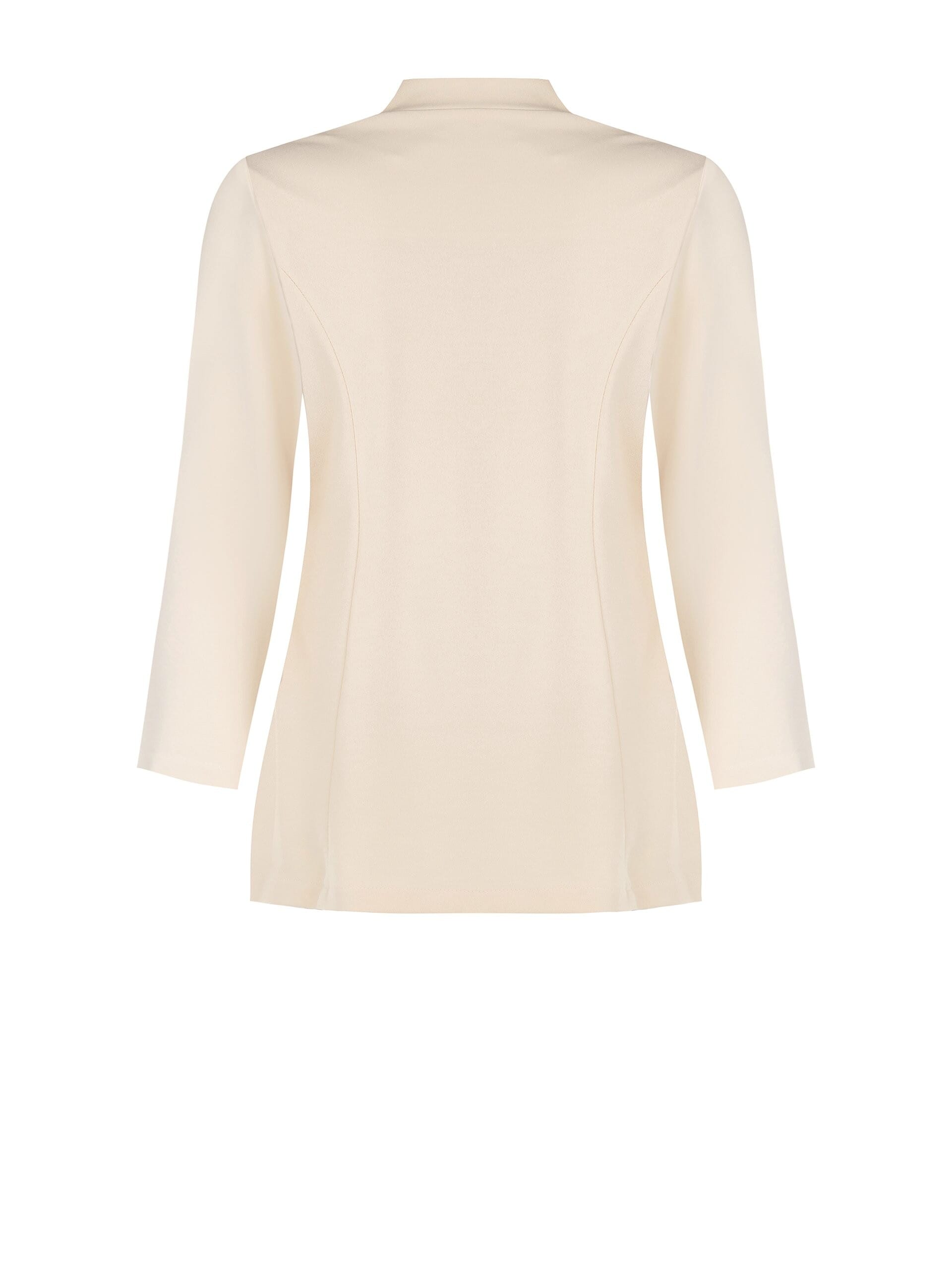 Long Cut Open Curvy Jacket In Technical Fabric Rinascimento Curvy