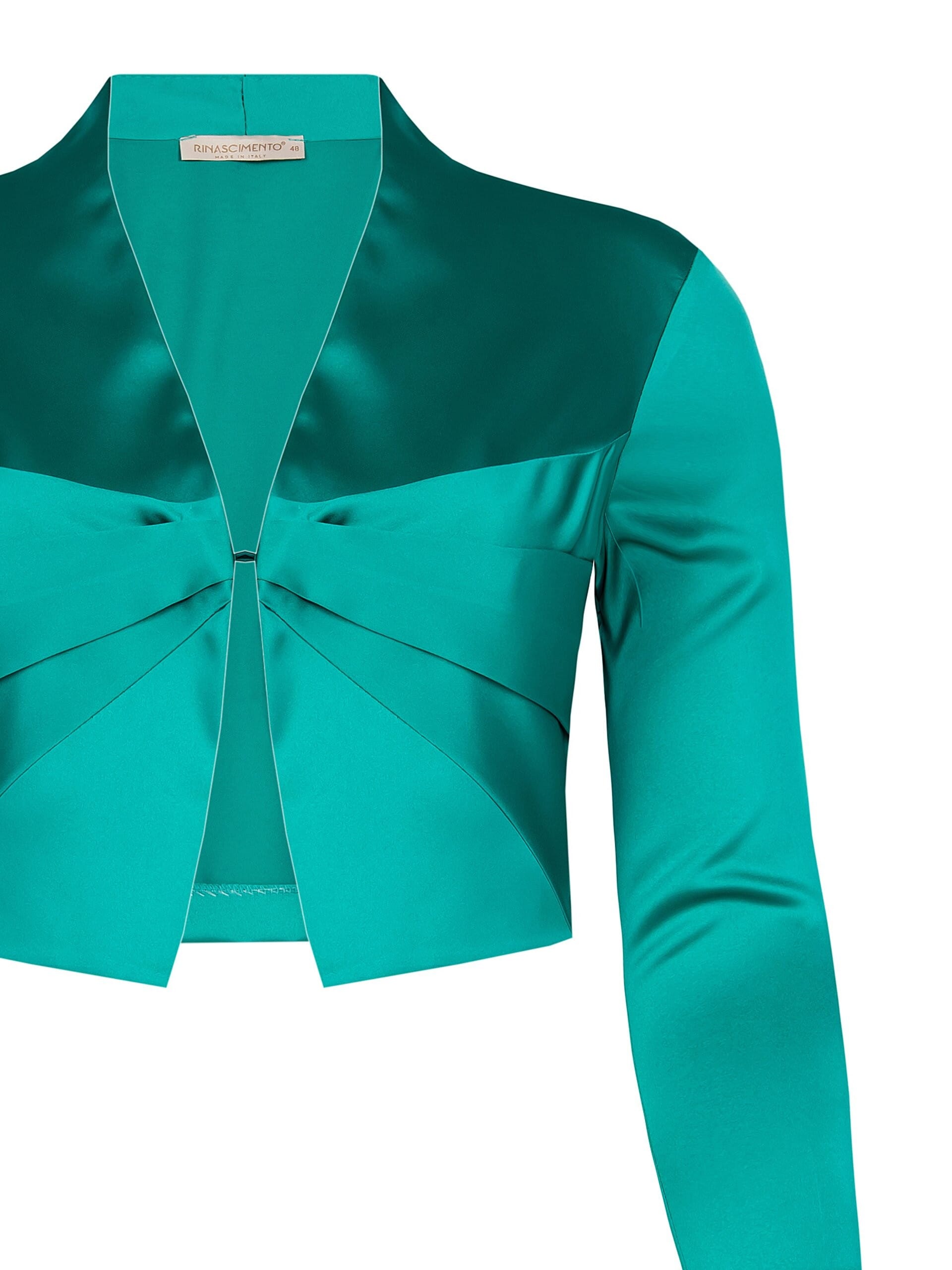 Rinascimento Curvy Bolero en satin avec fermeture à crochets et boucles