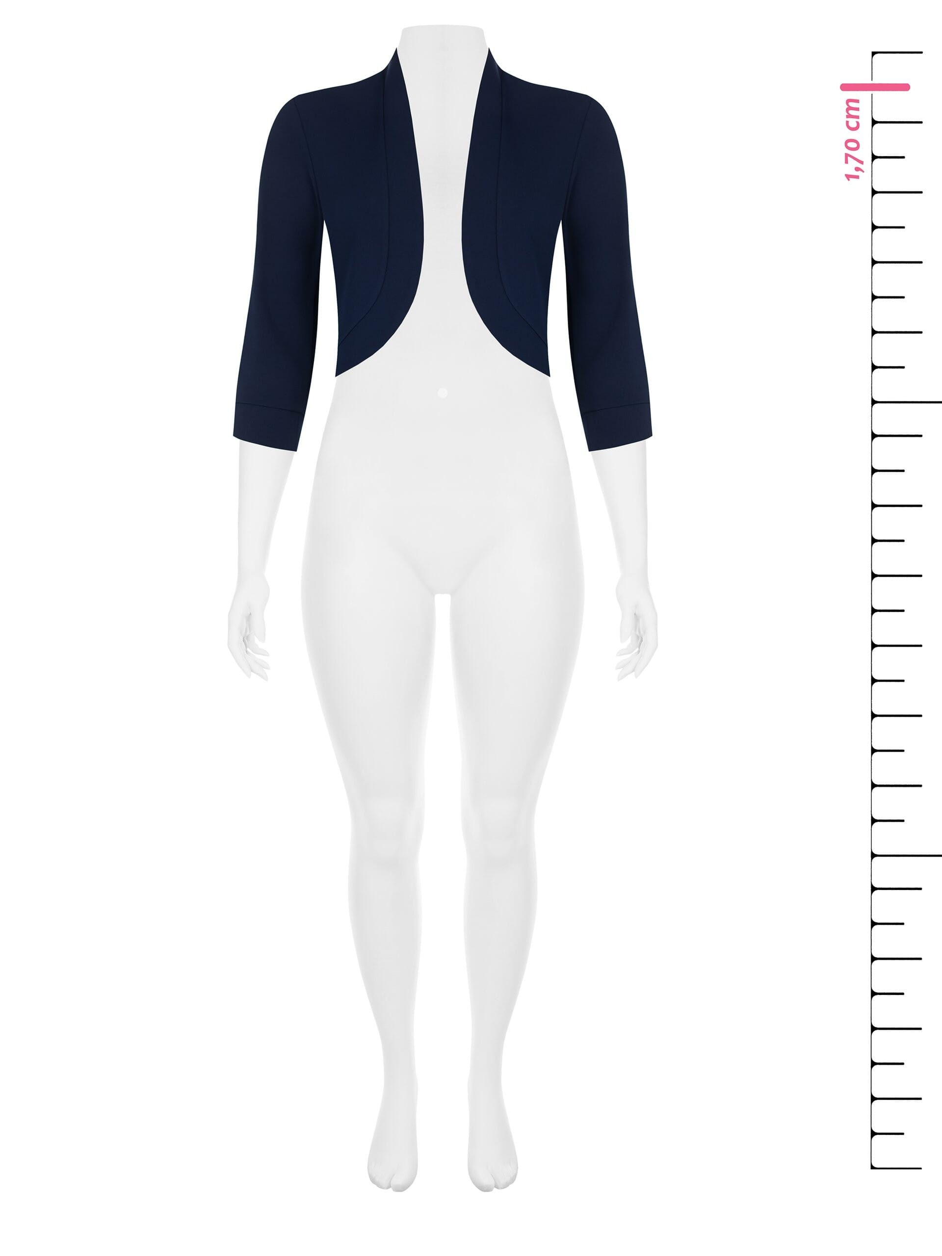 Bolero Coprispalle Curvy Aperto In Scuba Crepe Rinascimento Curvy