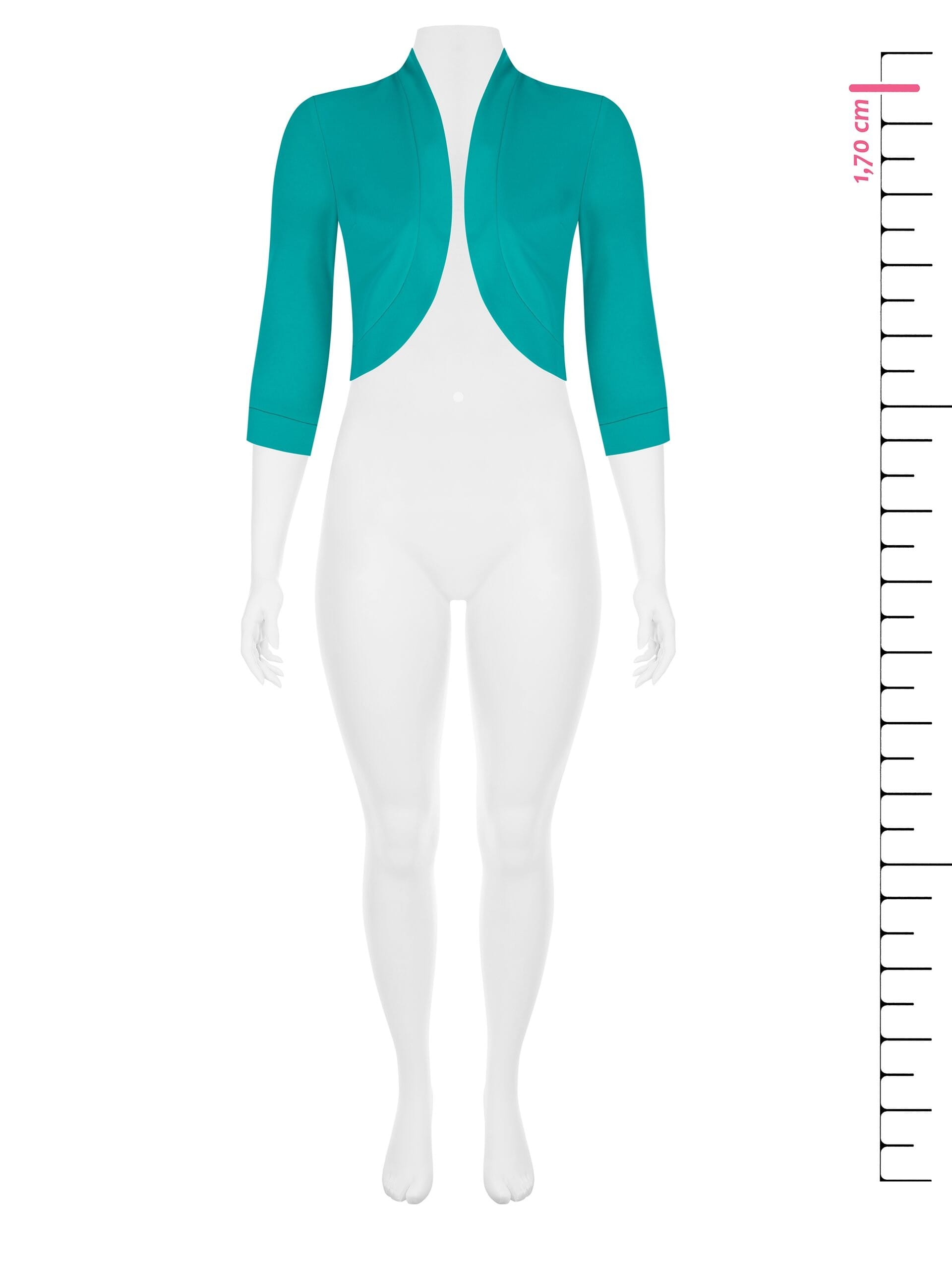 Bolero Coprispalle Curvy Aperto In Scuba Crepe Rinascimento Curvy