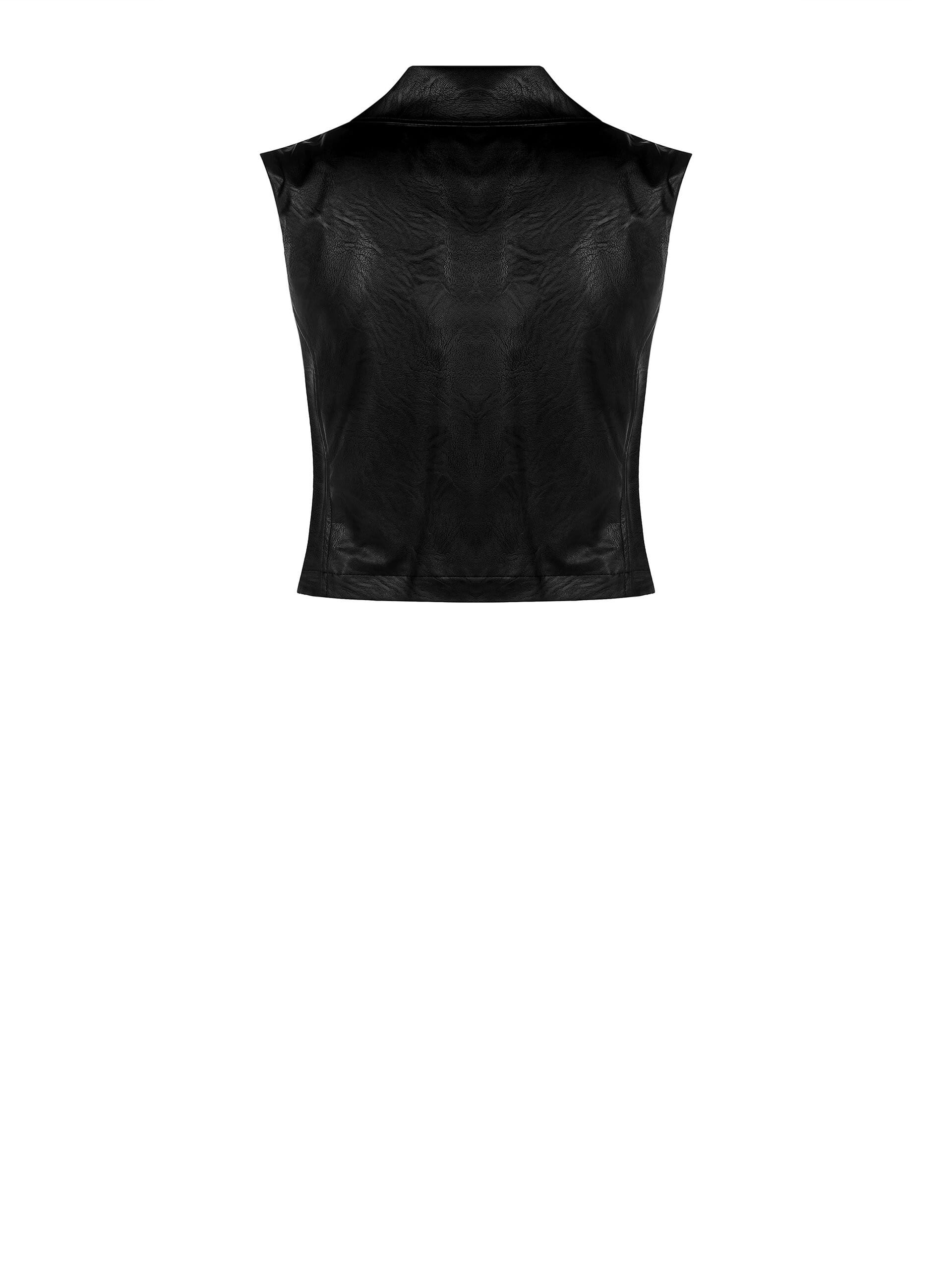 Rinascimento Curvy Gilet Chiodo en similicuir