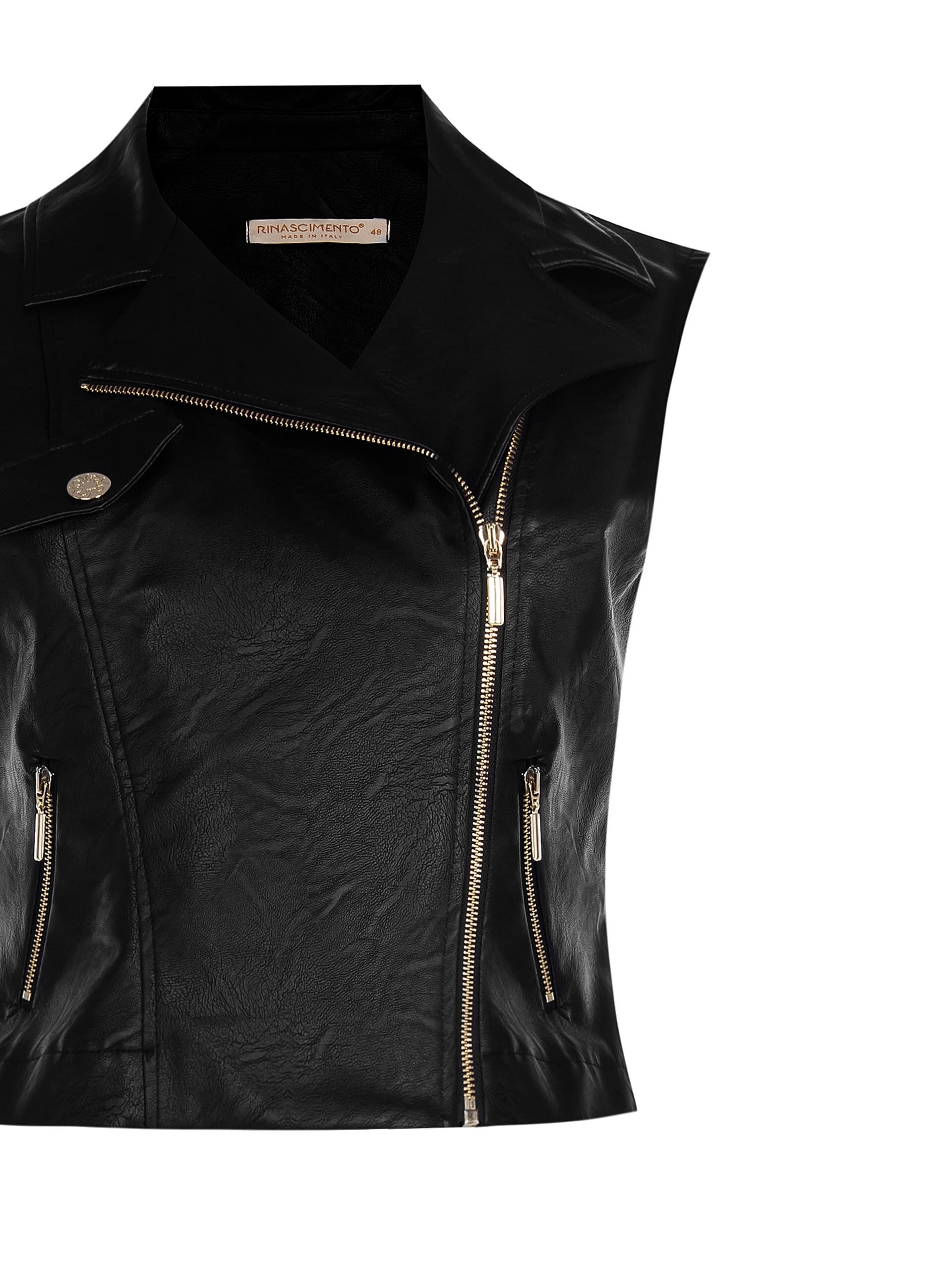 Rinascimento Curvy Gilet Chiodo en similicuir