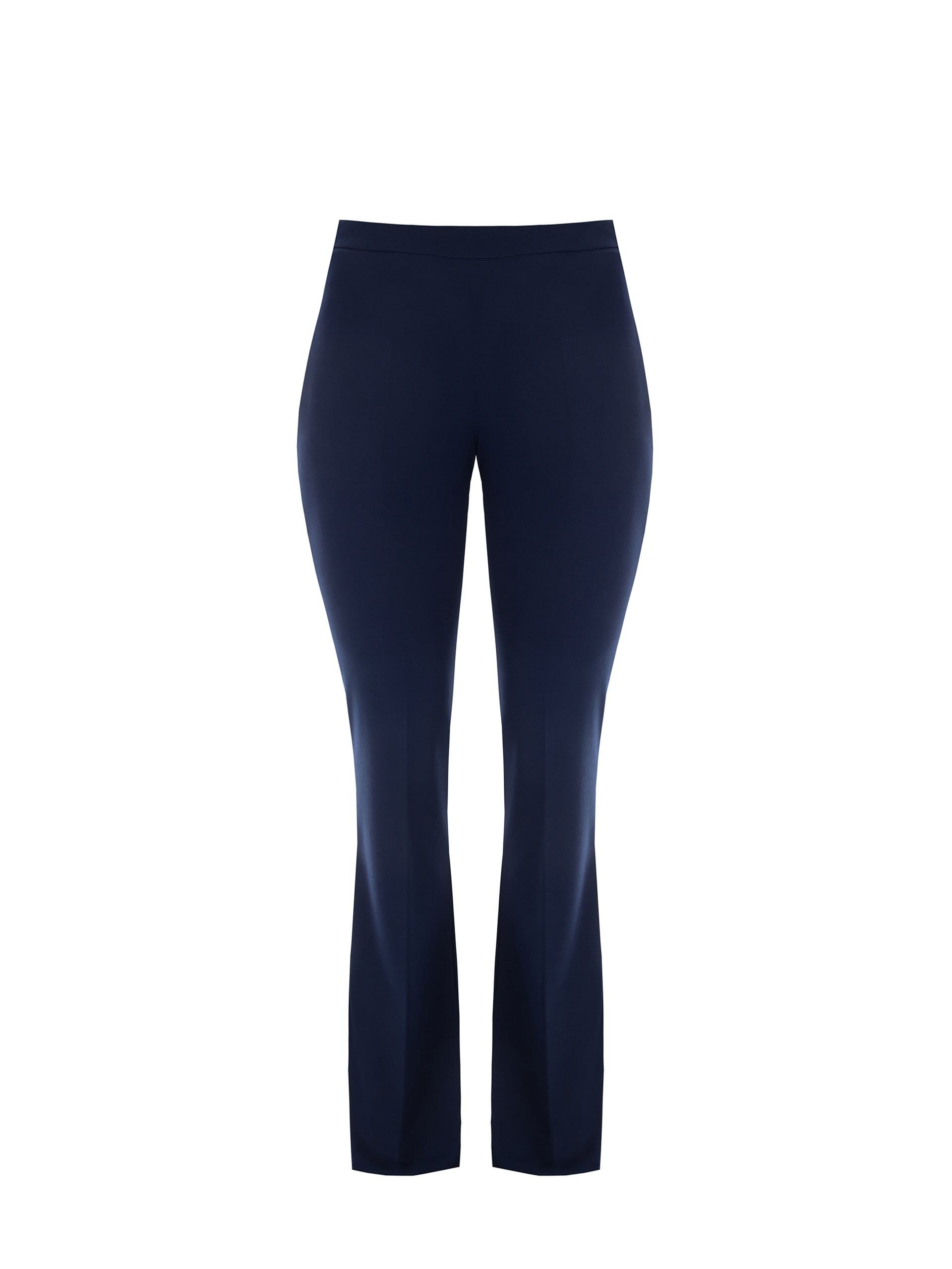 Pantaloni Curvy Dritti Svasati In Scuba Crepe Con Elastico Rinascimento Curvy