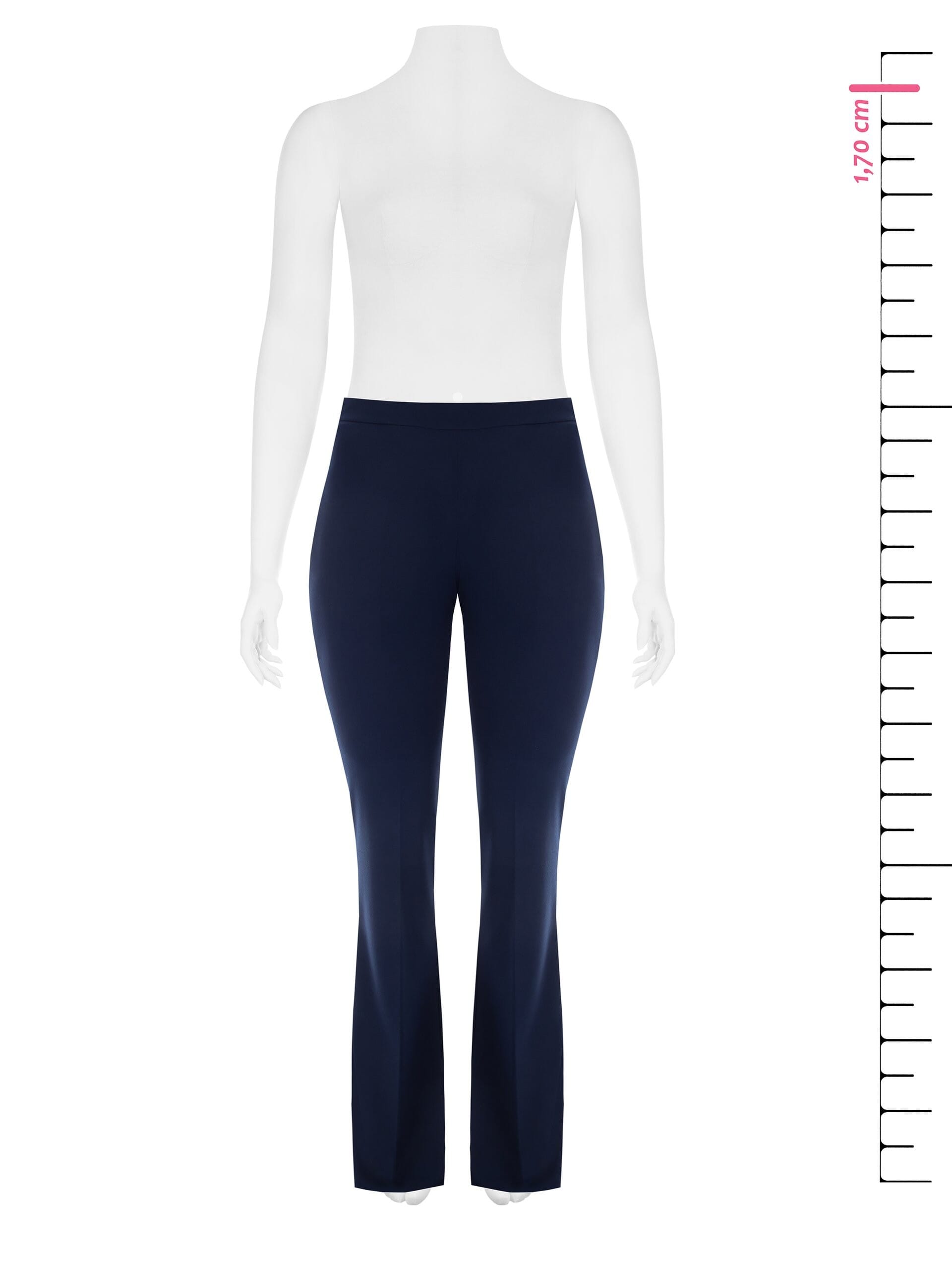 Pantaloni Curvy Dritti Svasati In Scuba Crepe Con Elastico Rinascimento Curvy