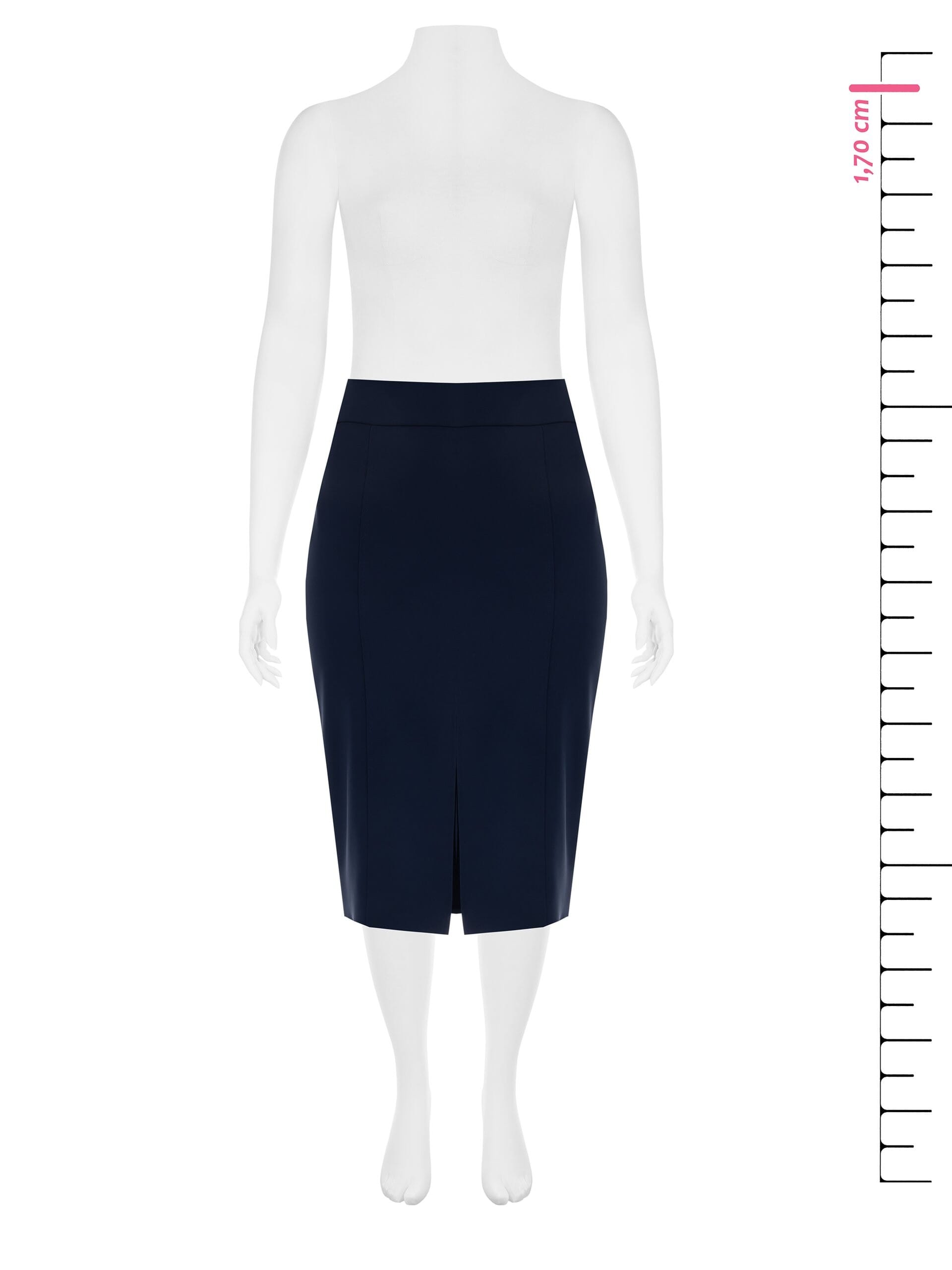 Gonna A Tubino Curvy In Tessuto Tecnico Con Spacco Davanti Rinascimento Curvy