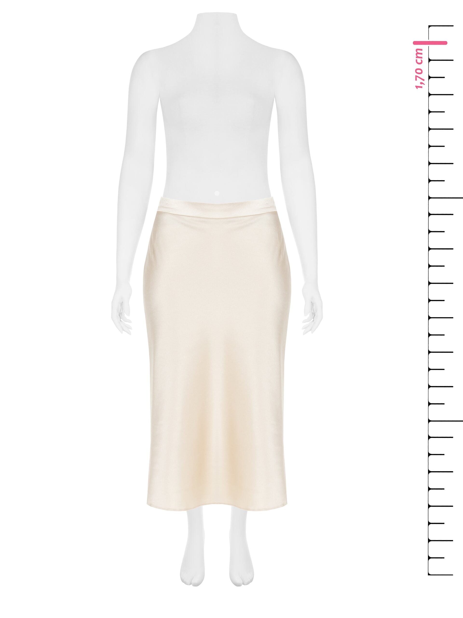 Gonna Curvy A Trapezio In Raso Laminato Rinascimento Curvy