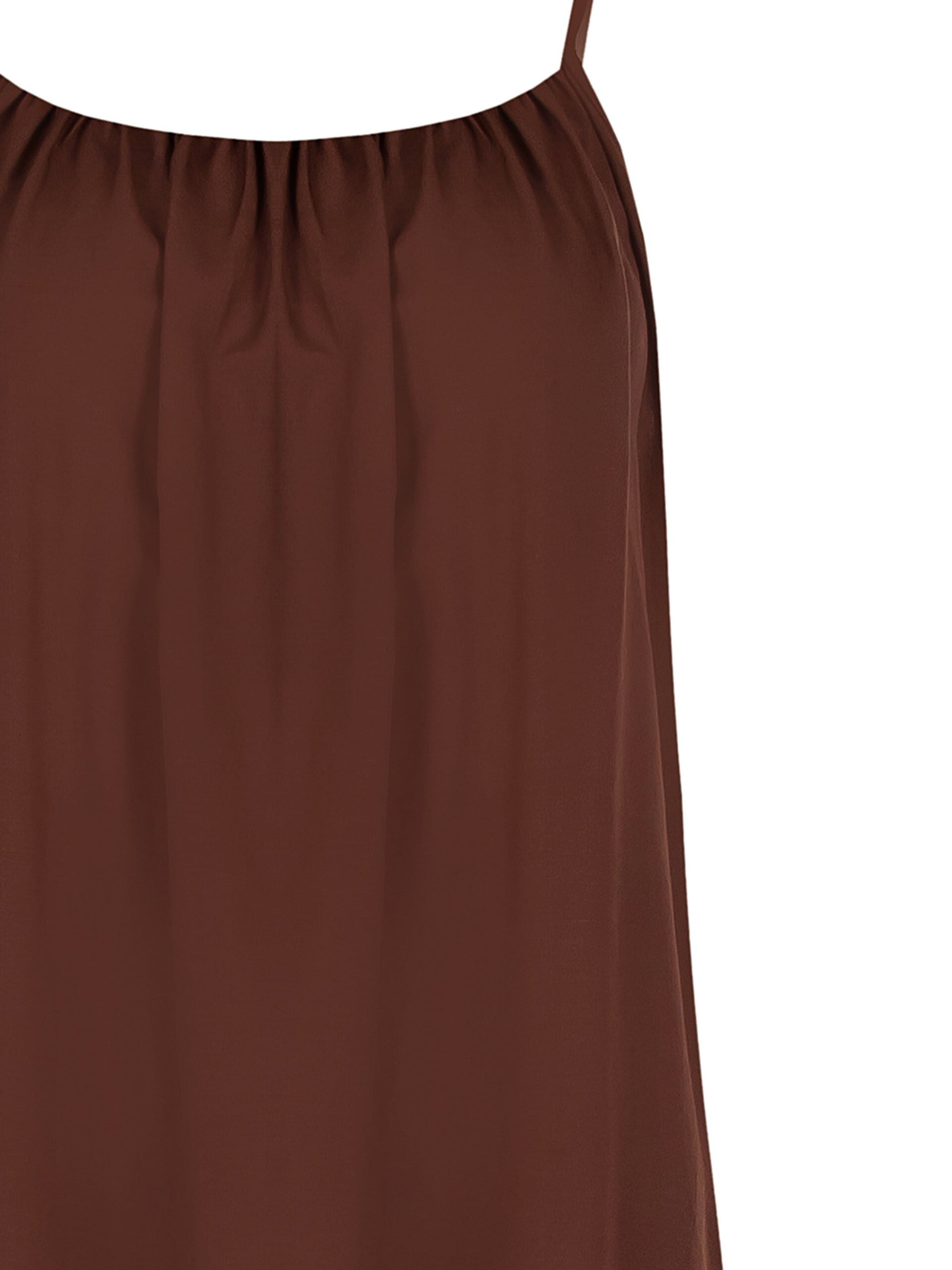 Abito Midi Largo A Trapezio In Misto Viscosa E Lino Scollato Dietro Rinascimento