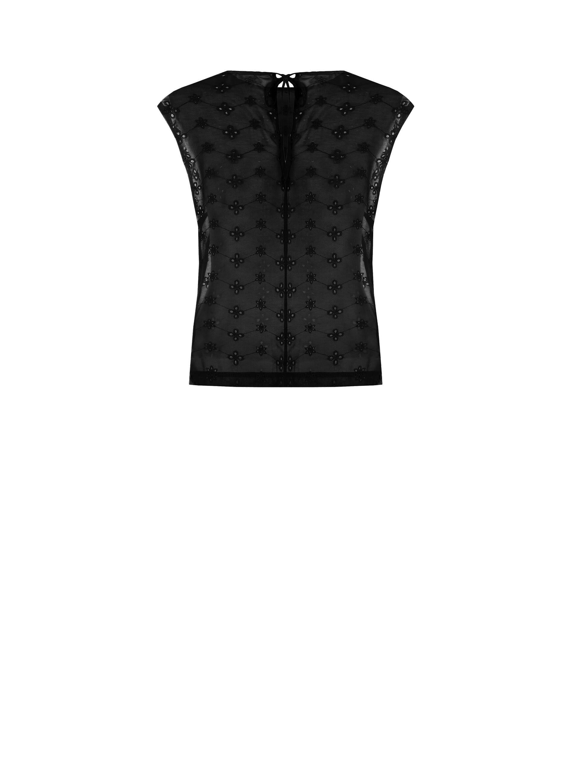 Blusa Ampia In Georgette Ricamata A Fiori Rinascimento