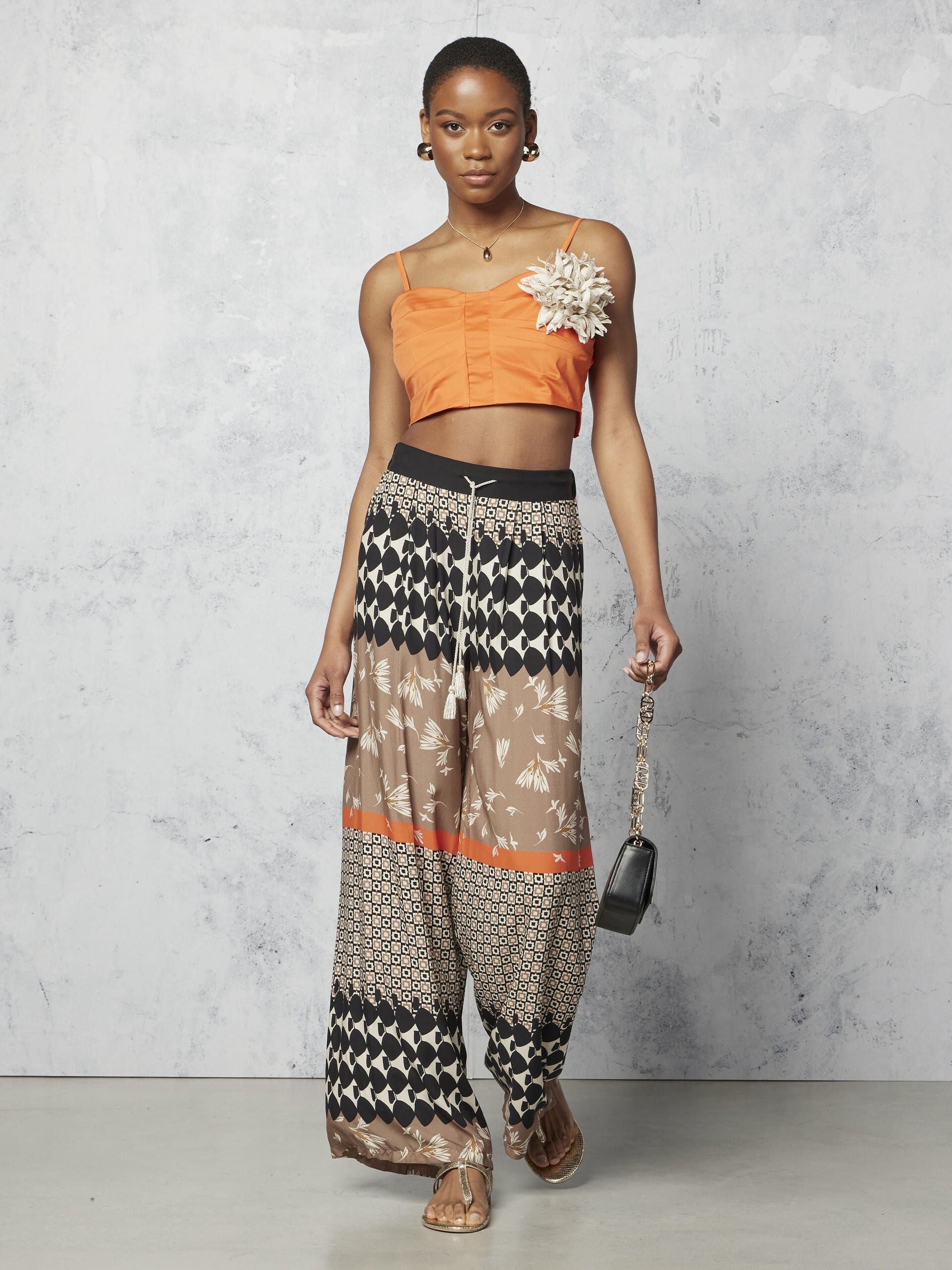 Crop Top Bralette In Tela Parachute Rinascimento