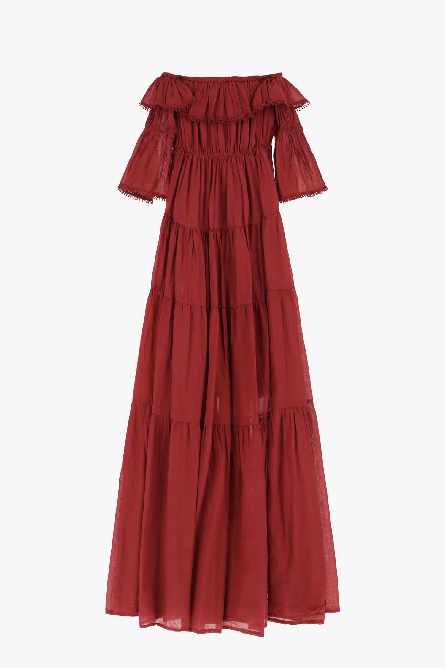 Abito Con Spalle Scoperte E Balze Dixie