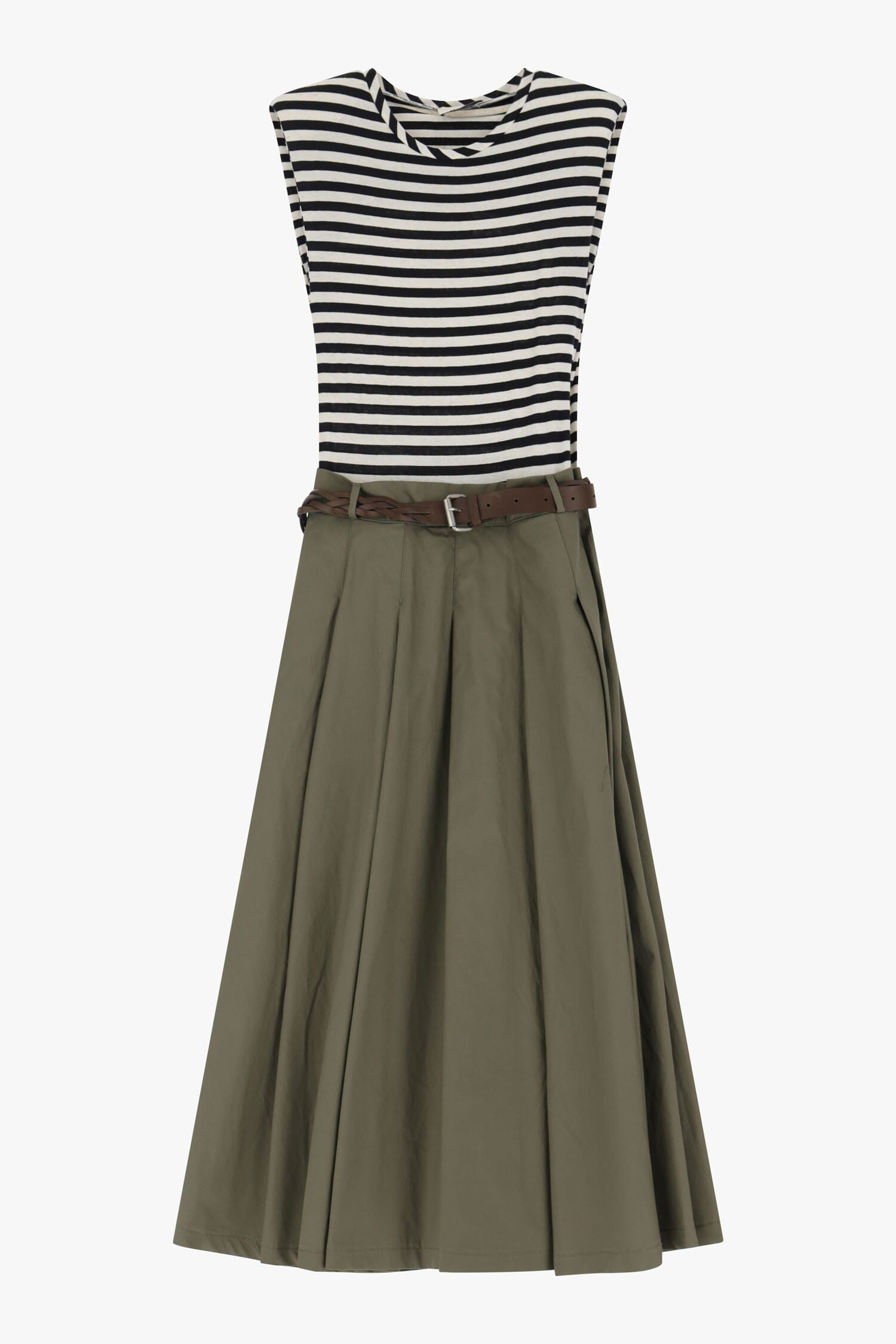 Abito A Righe Con Cintura Intrecciata Dixie