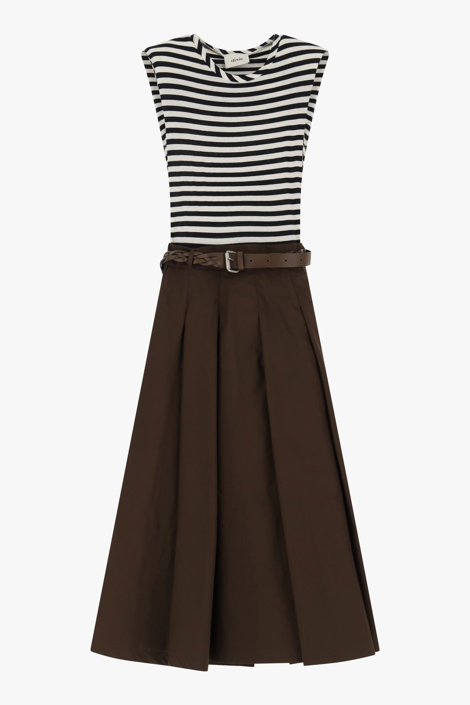 Abito A Righe Con Cintura Intrecciata Dixie