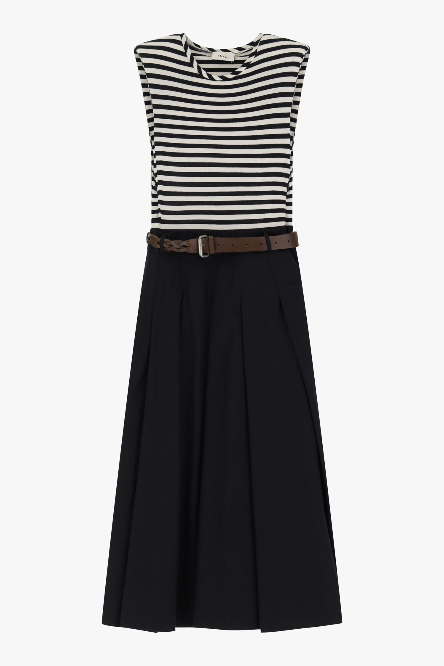 Abito A Righe Con Cintura Intrecciata Dixie