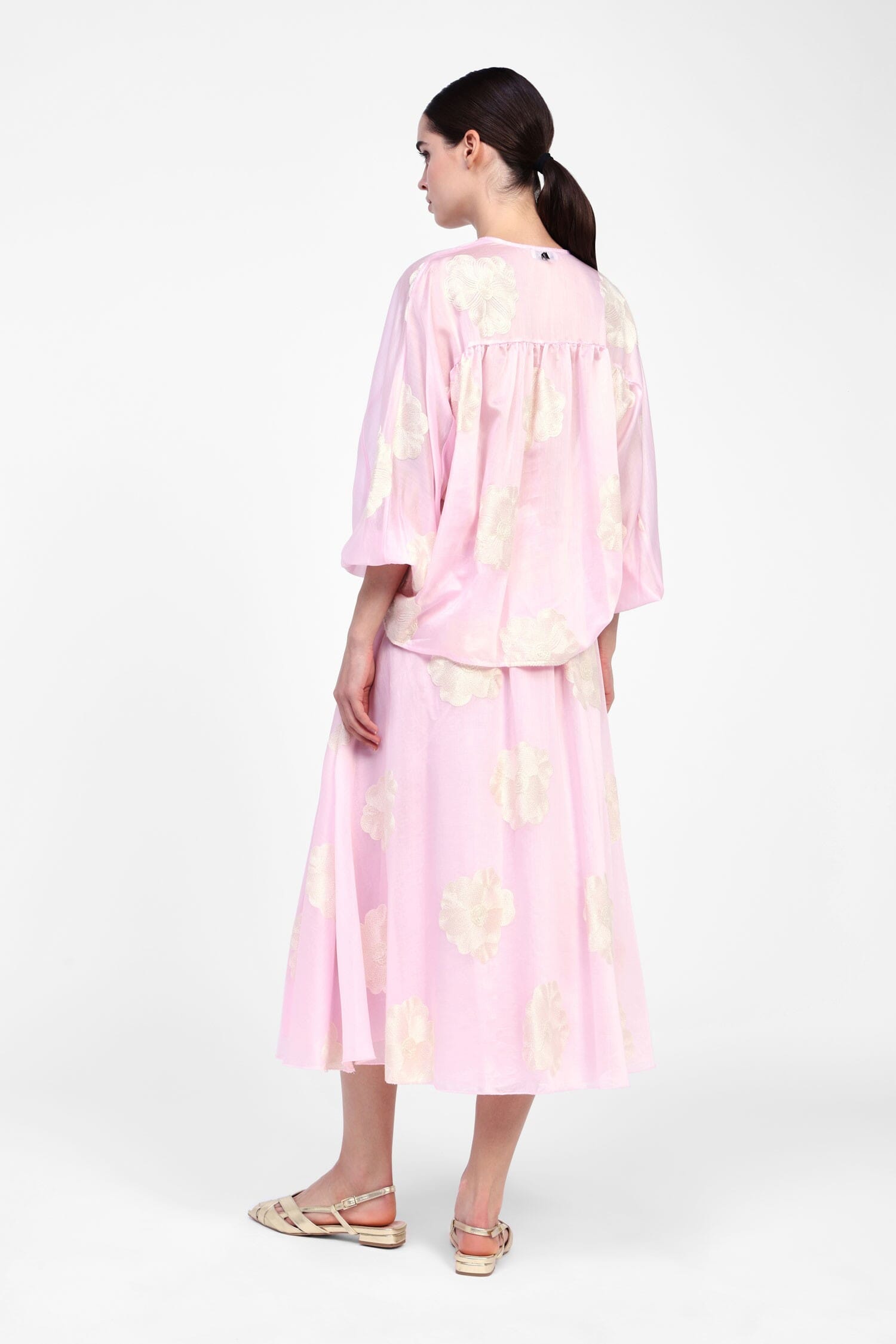 Dixie High Waist Printed Midi Skirt