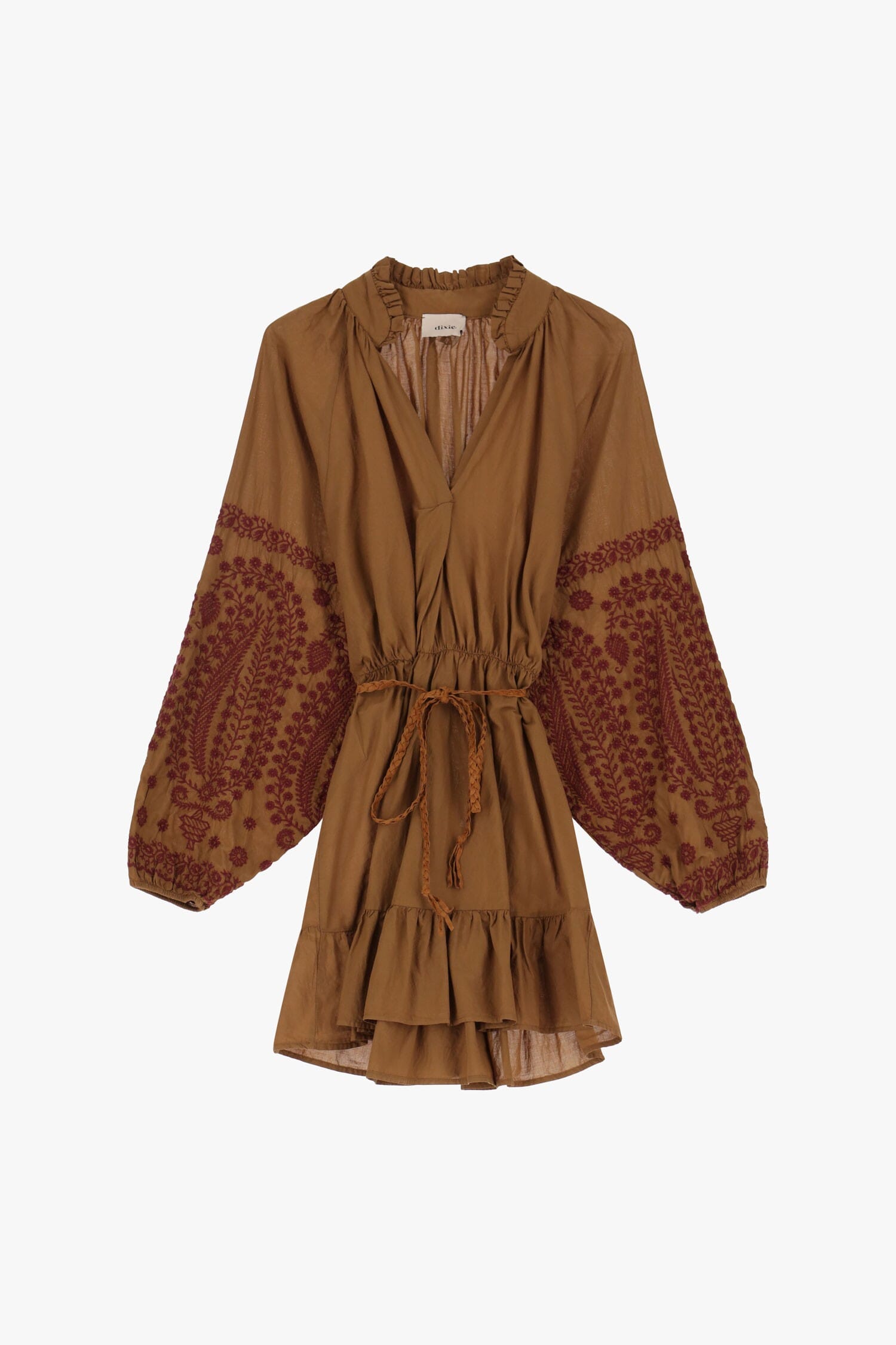 Abito Corto Con Maniche Lunghe Stampate Dixie