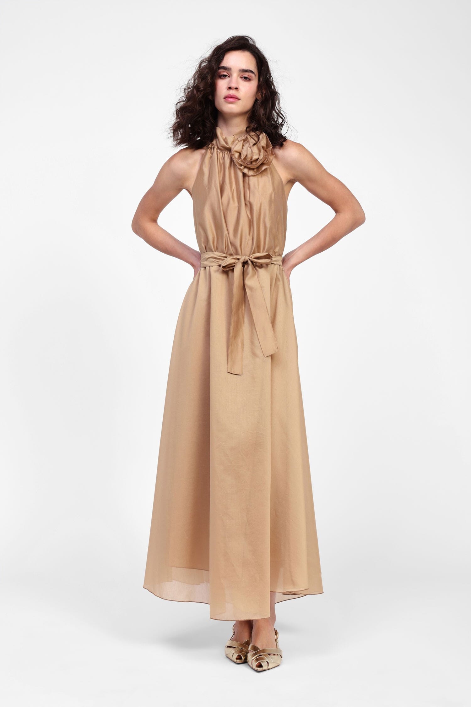 Abito Lungo Con Collo Americana Dixie