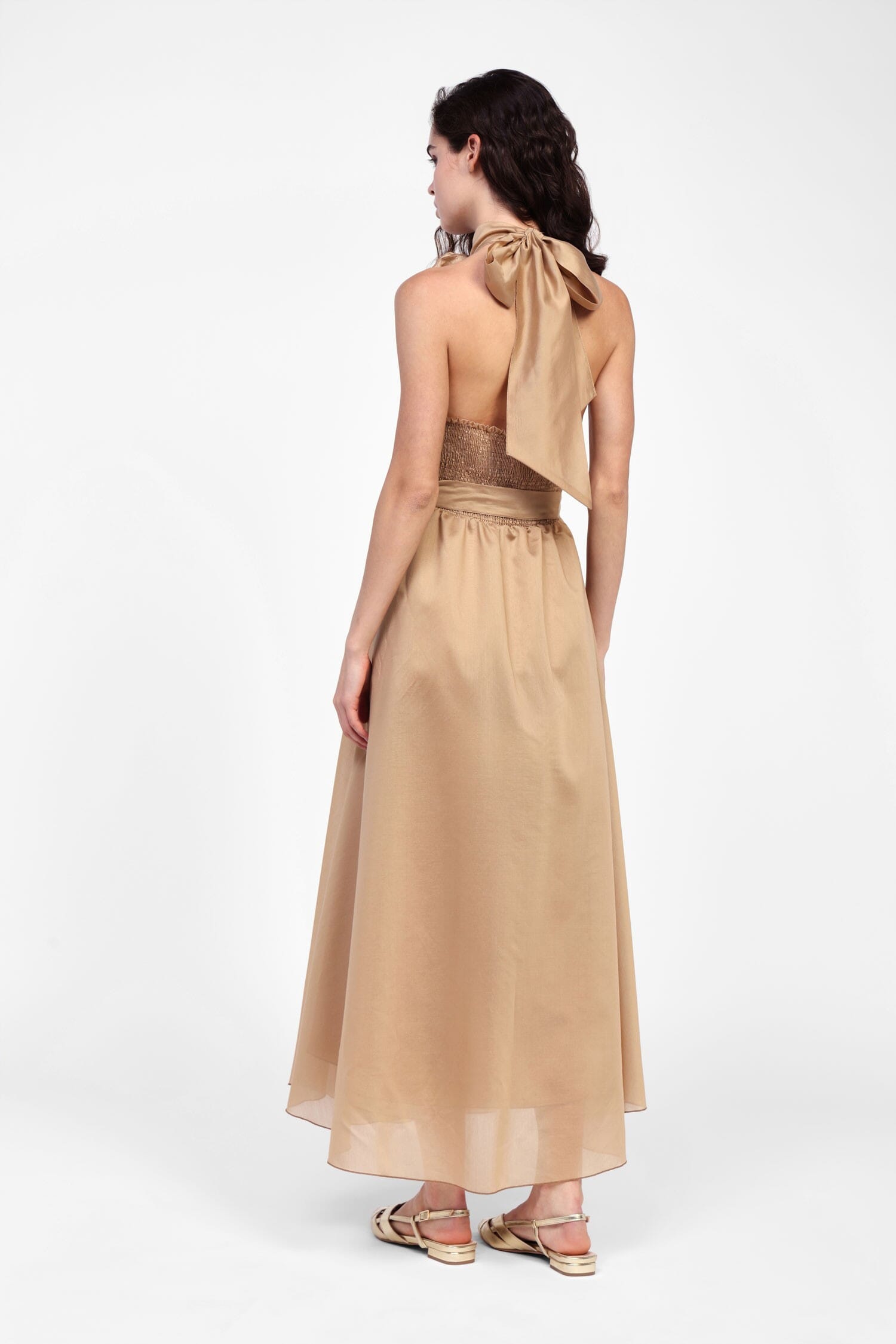 Abito Lungo Con Collo Americana Dixie