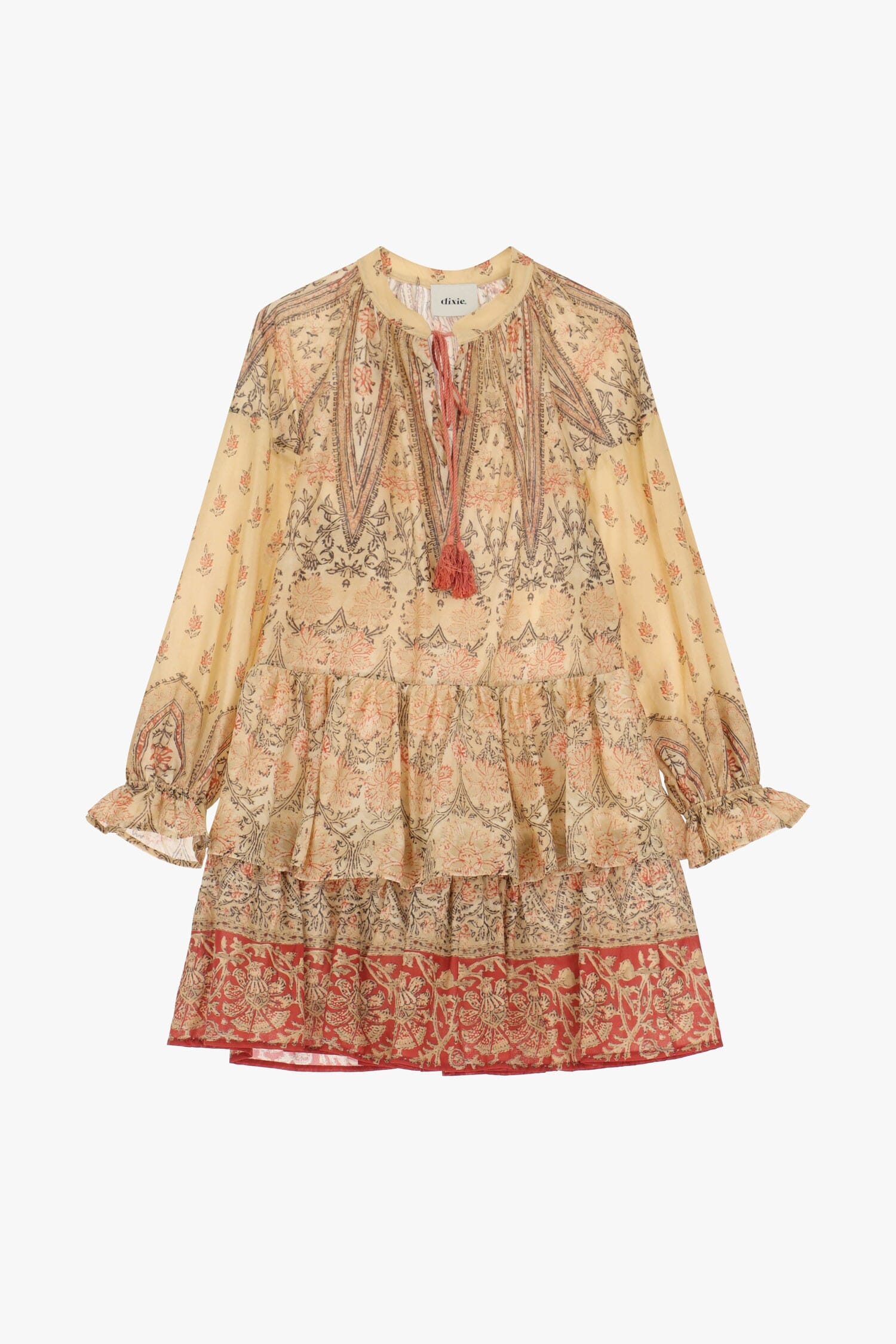 Abito Corto Con Stampa Fantasia Dixie