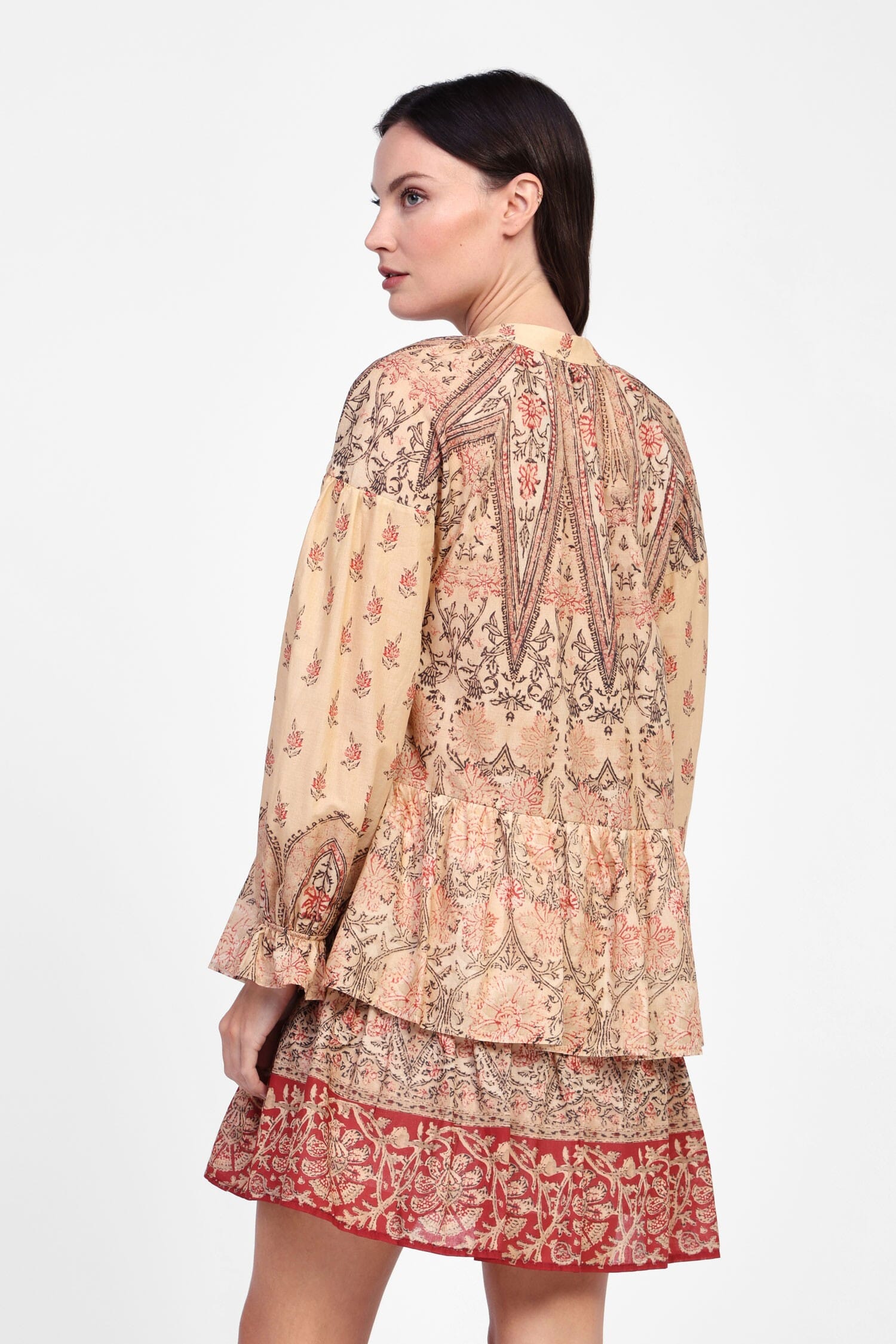 Abito Corto Con Stampa Fantasia Dixie