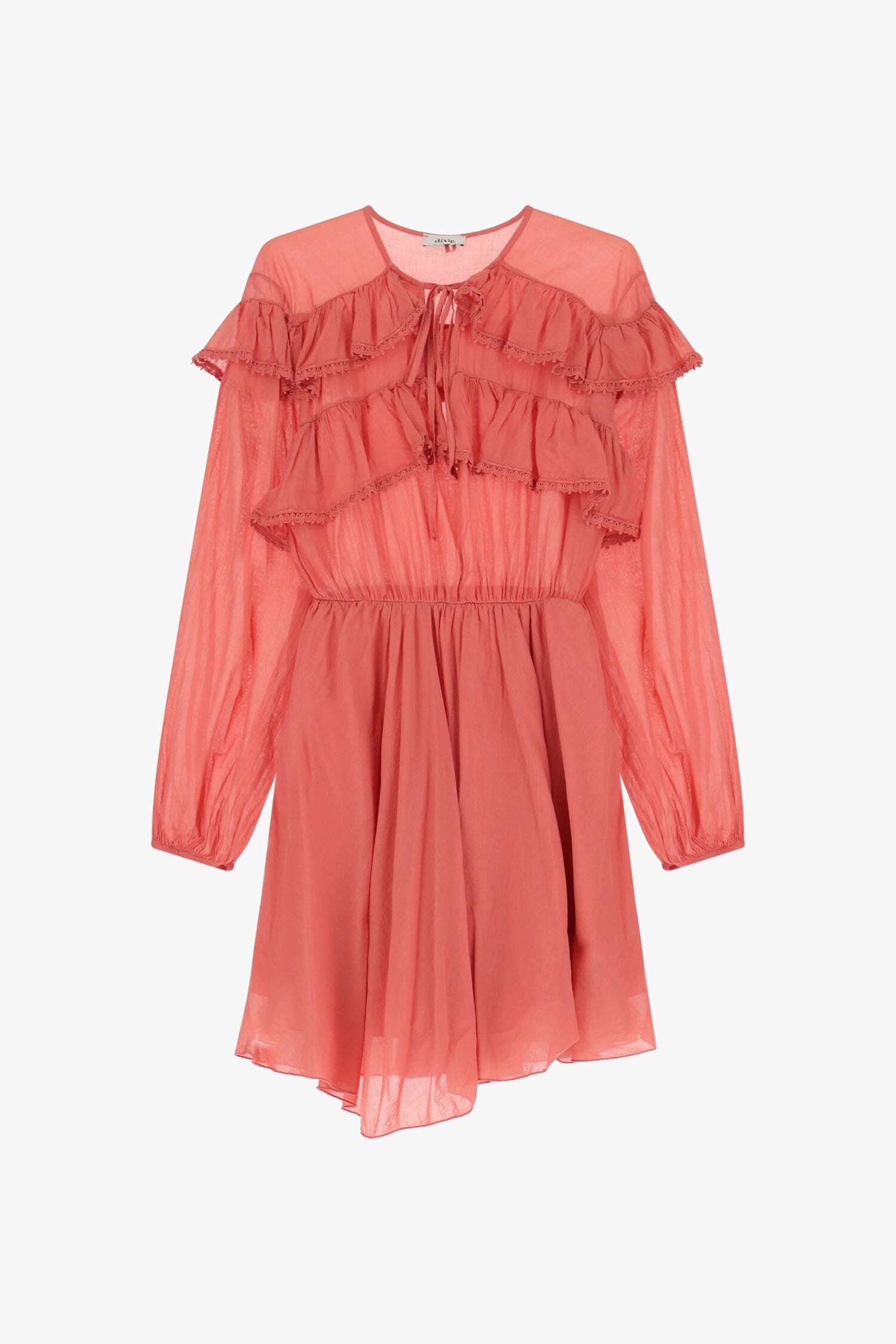 Robe courte à manches longues fluides Dixie