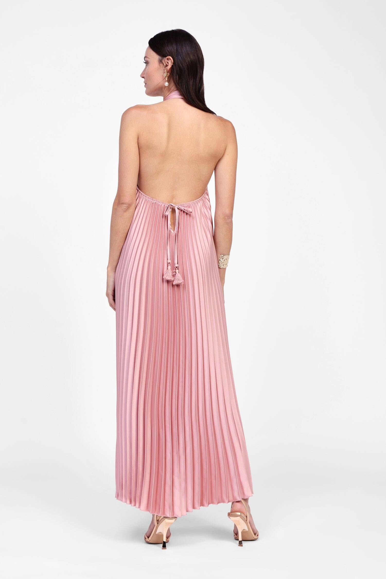 Dixie Sleeveless Pleated Long Dress