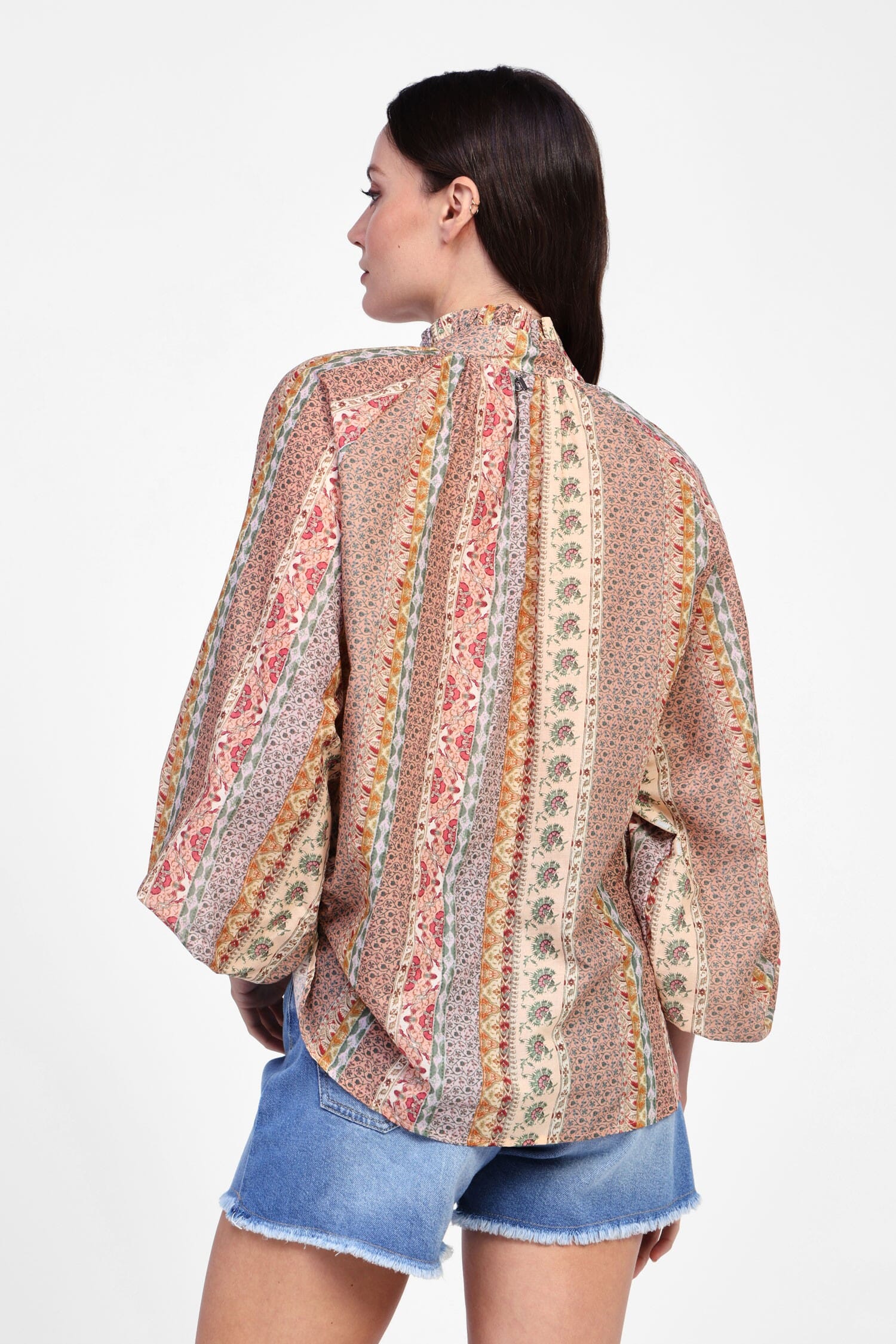 Shirt With Floral Pattern And Dixie Cord