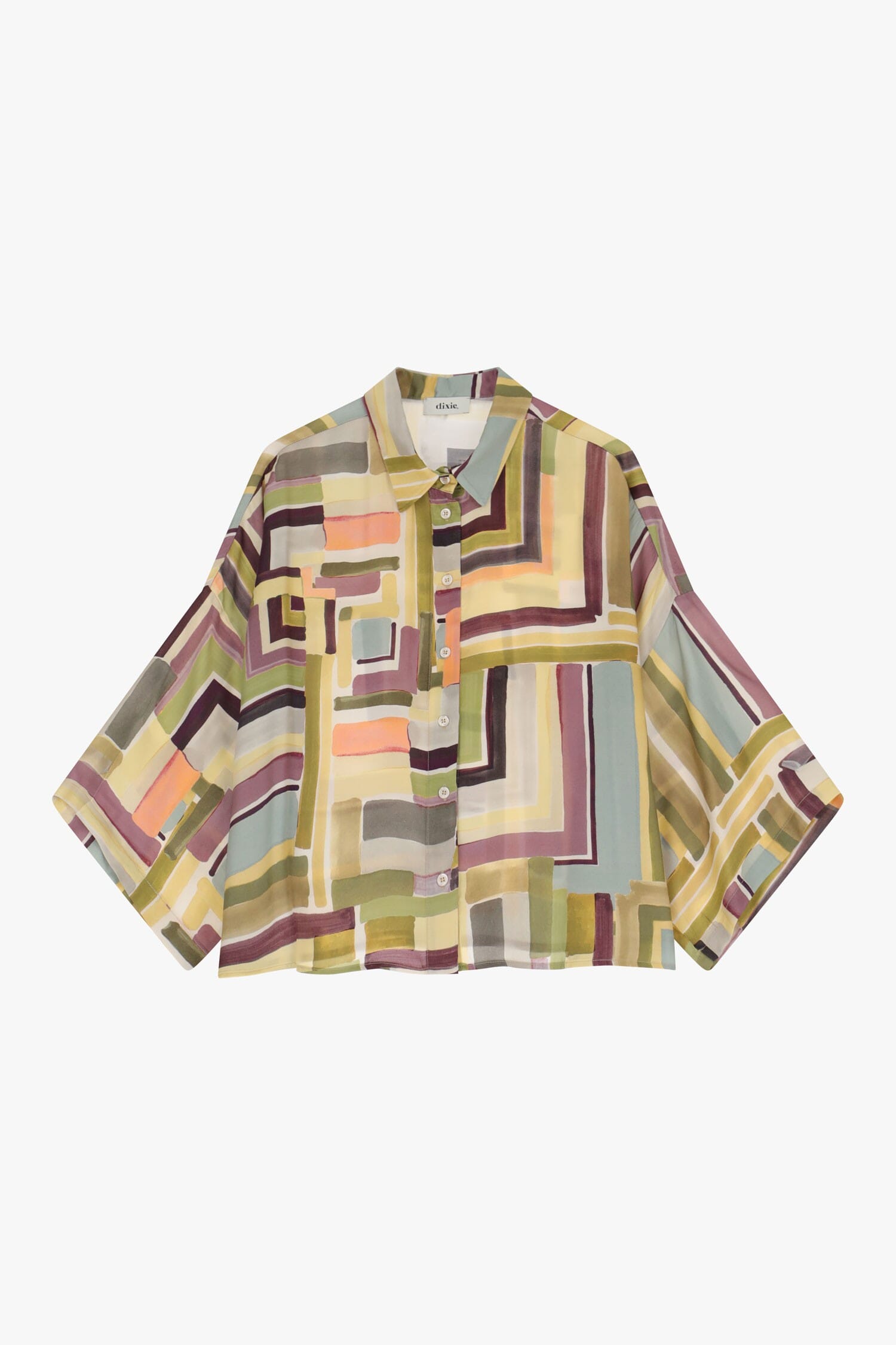 Camicia Con Motivo Geometrico Astratto Dixie