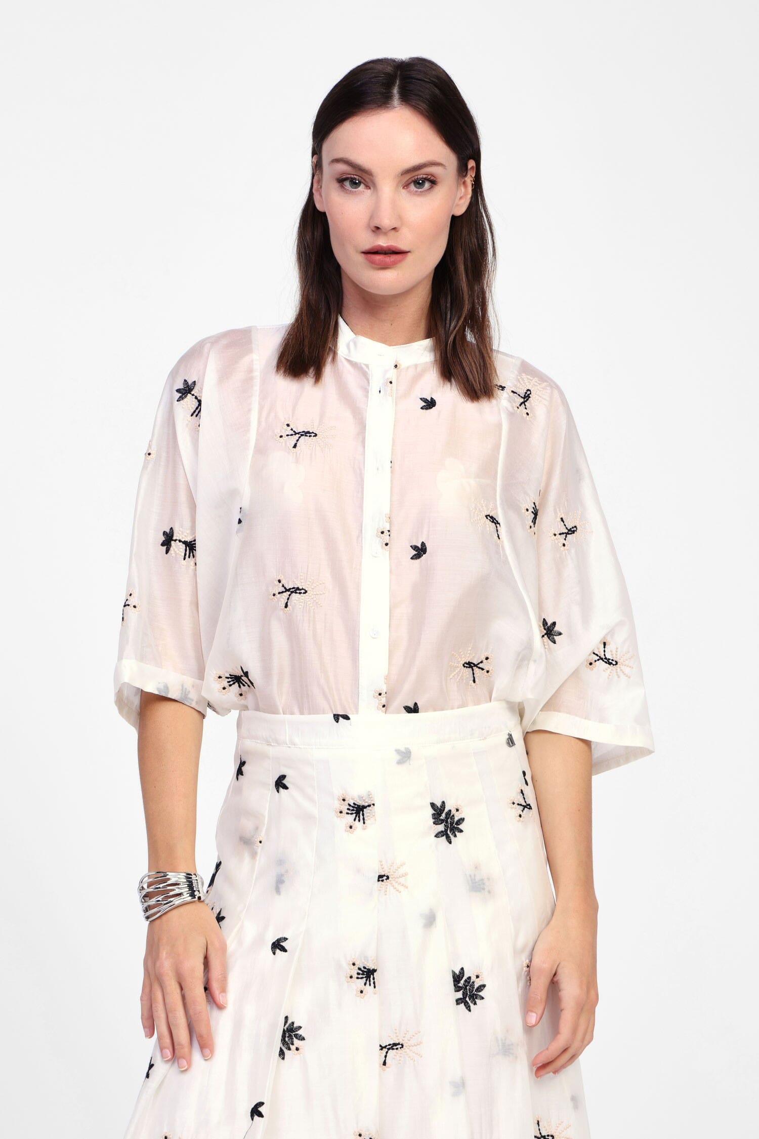 Camicia Lunga Con Stampa Floreale Dixie