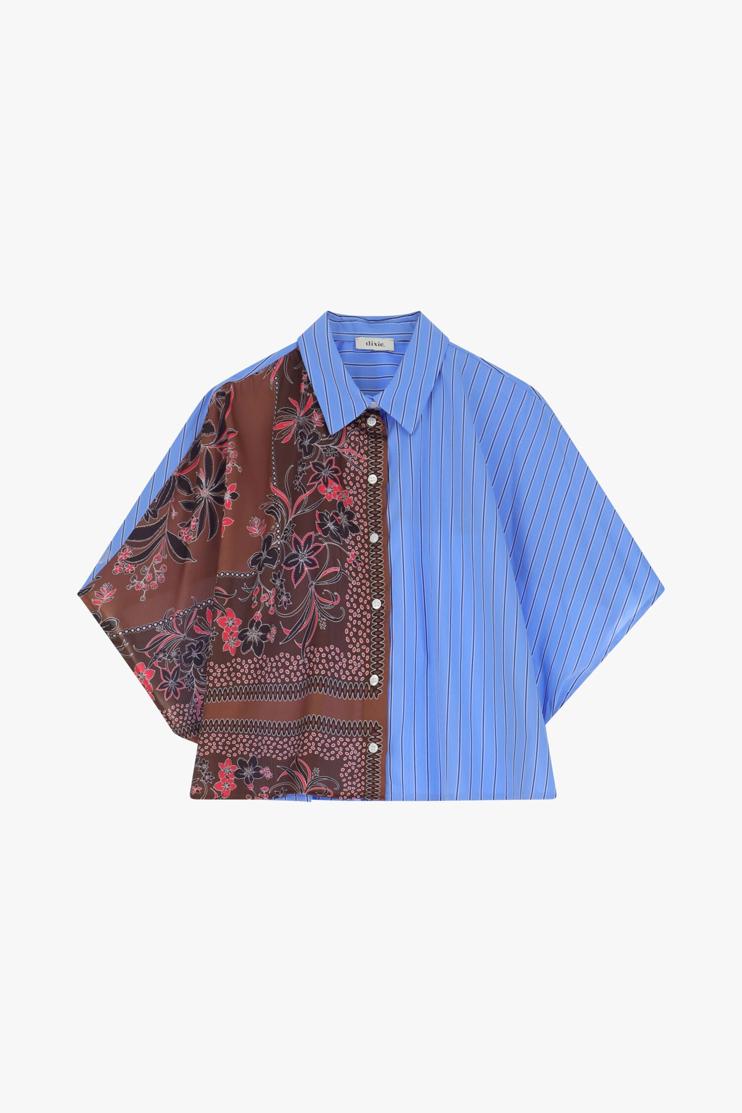 Camicia Con Motivo A Righe E Fiori Dixie