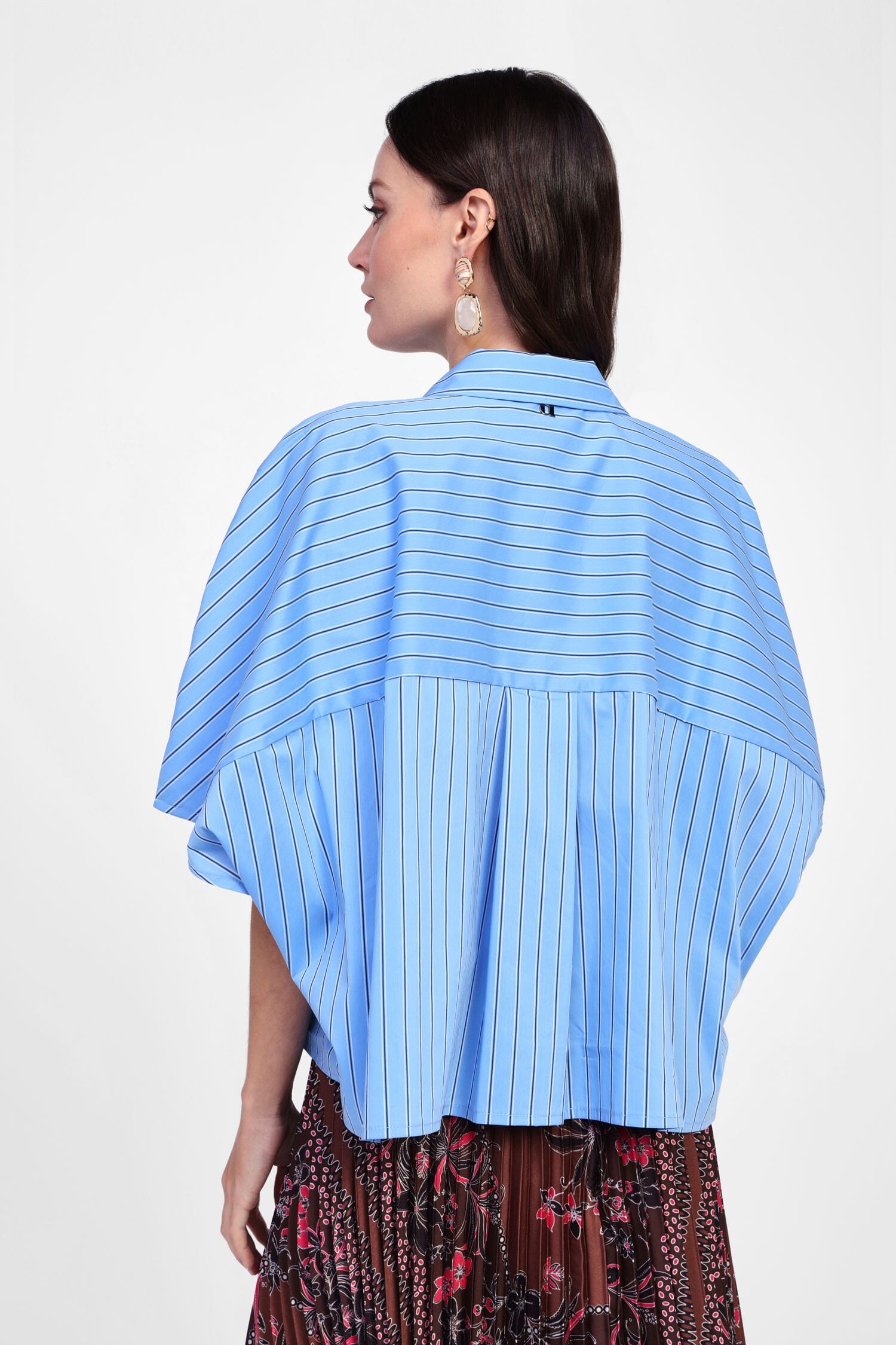 Camicia Con Motivo A Righe E Fiori Dixie