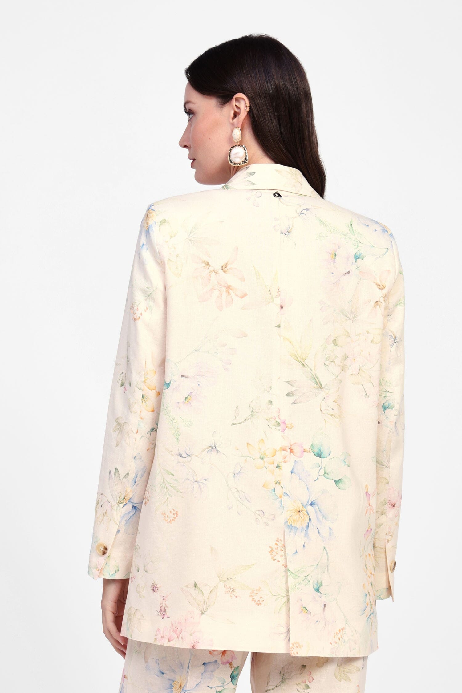 Blazer Fiorito Con Tasche Frontali Dixie