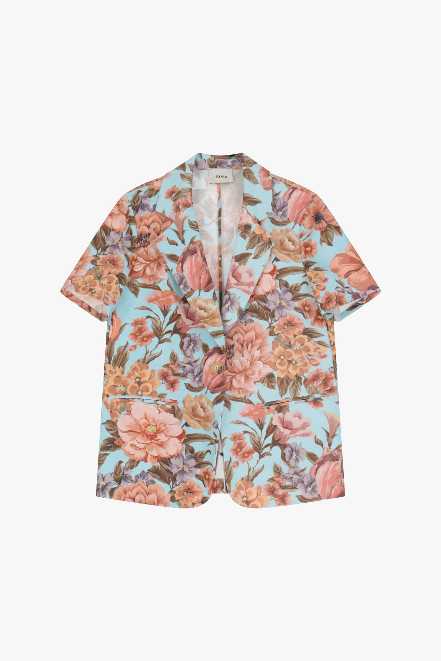 Blazer Fiorato A Maniche Corte Dixie