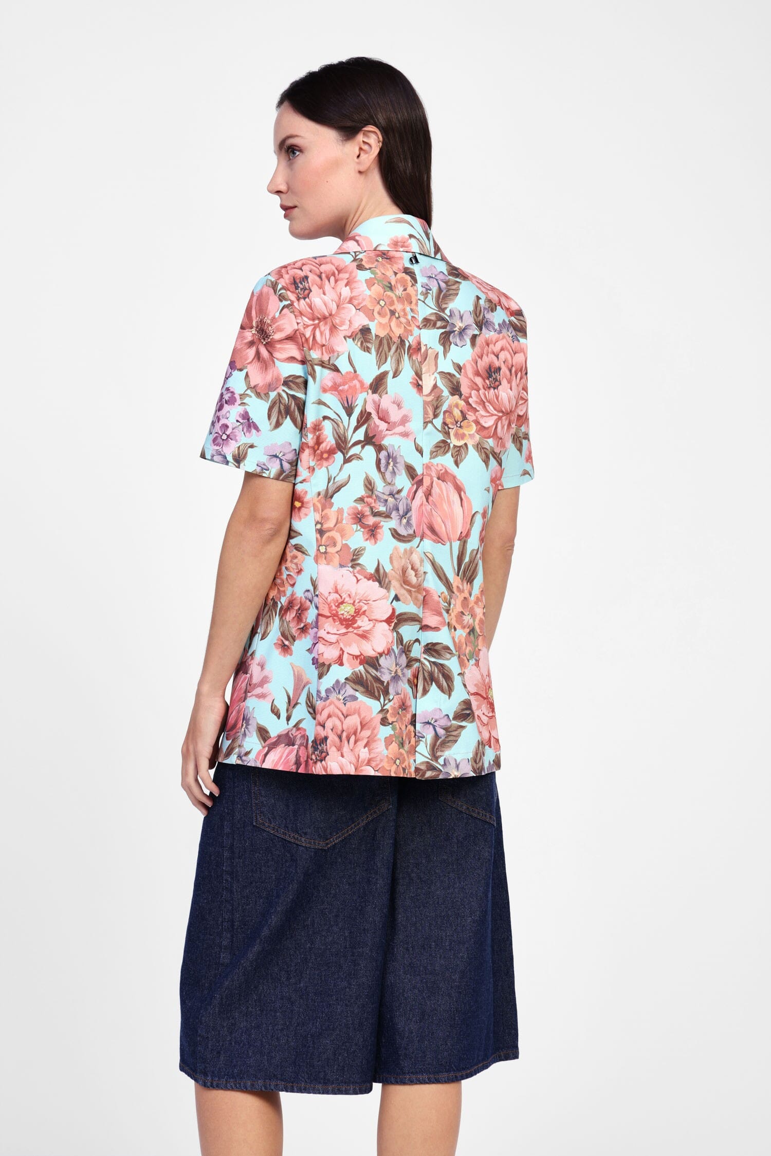 Blazer Fiorato A Maniche Corte Dixie