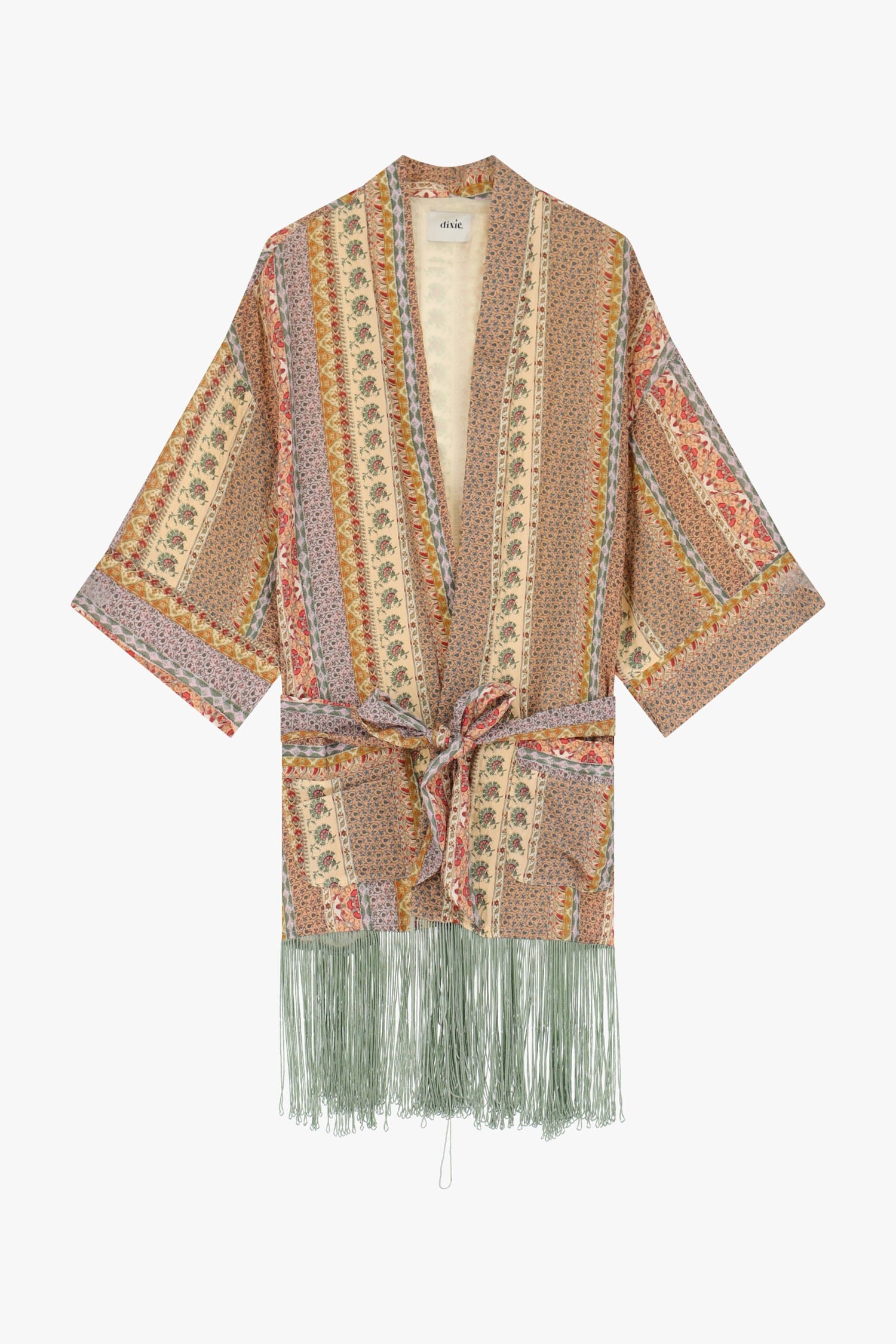 Cappotto Con Frange E Cintura Regolabile Dixie