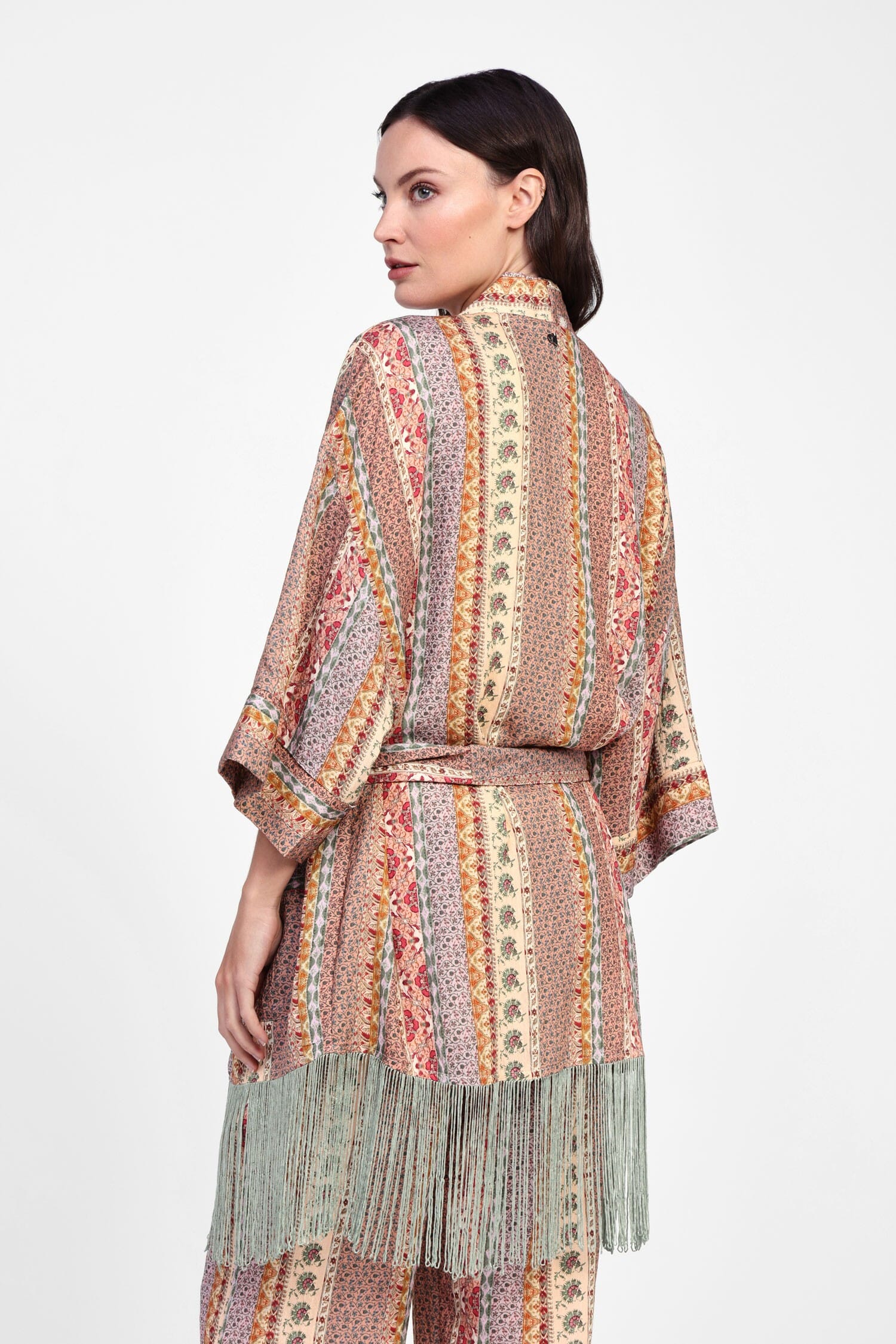 Cappotto Con Frange E Cintura Regolabile Dixie