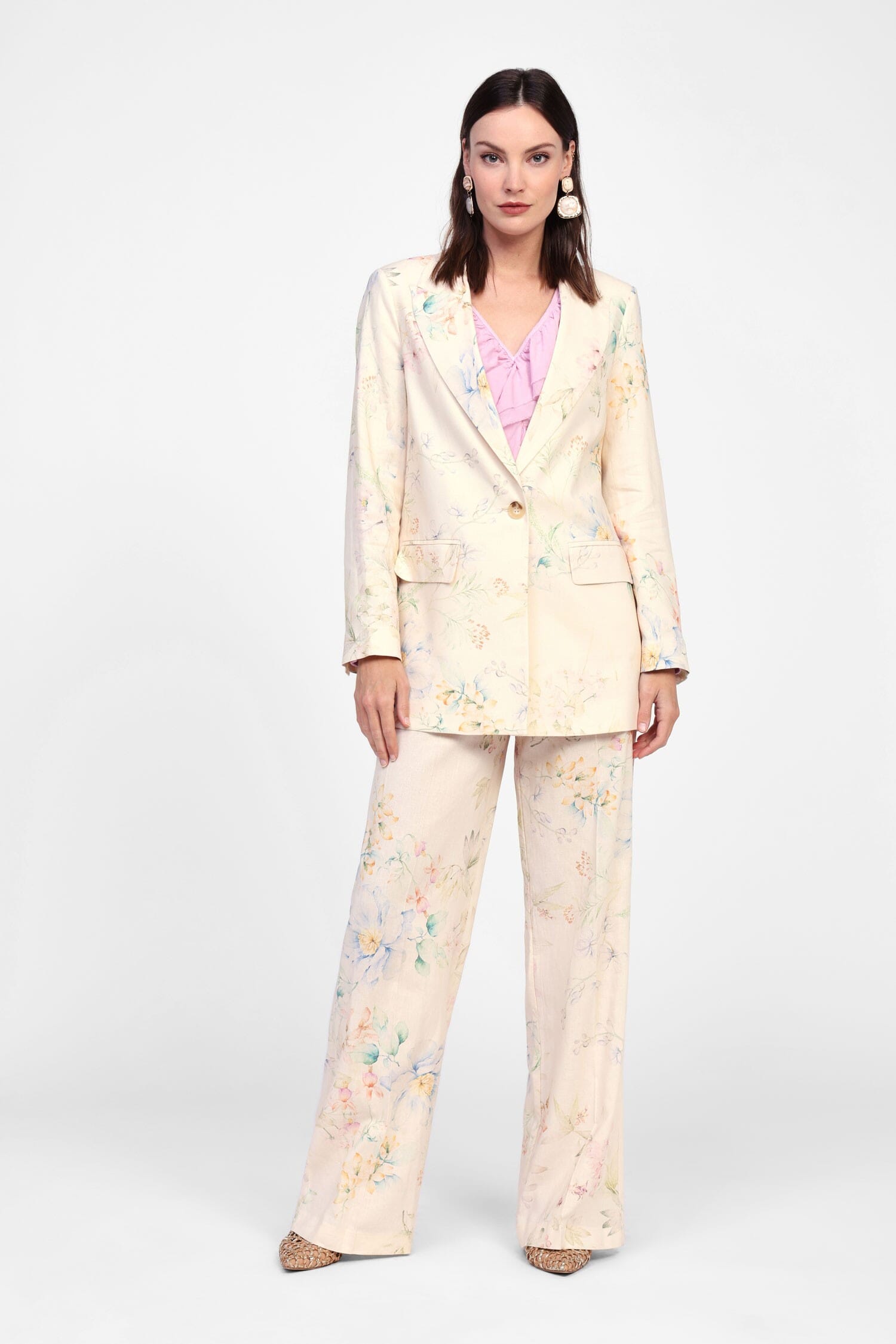 Pantaloni Palazzo Con Stampa Floreale Dixie