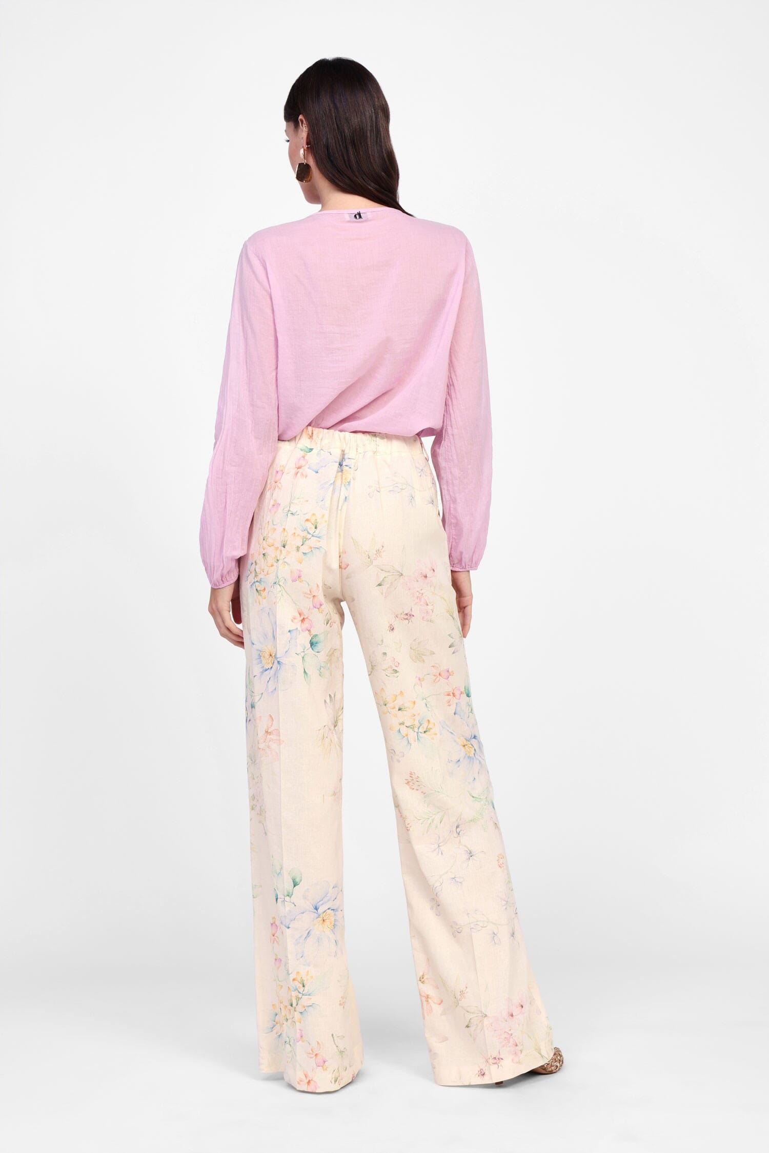 Pantaloni Palazzo Con Stampa Floreale Dixie