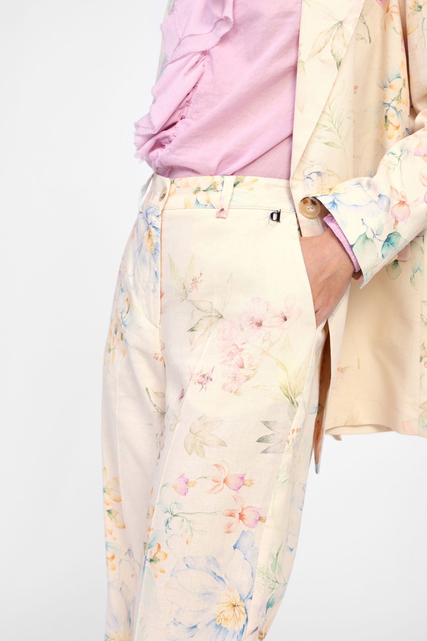 Pantaloni Palazzo Con Stampa Floreale Dixie