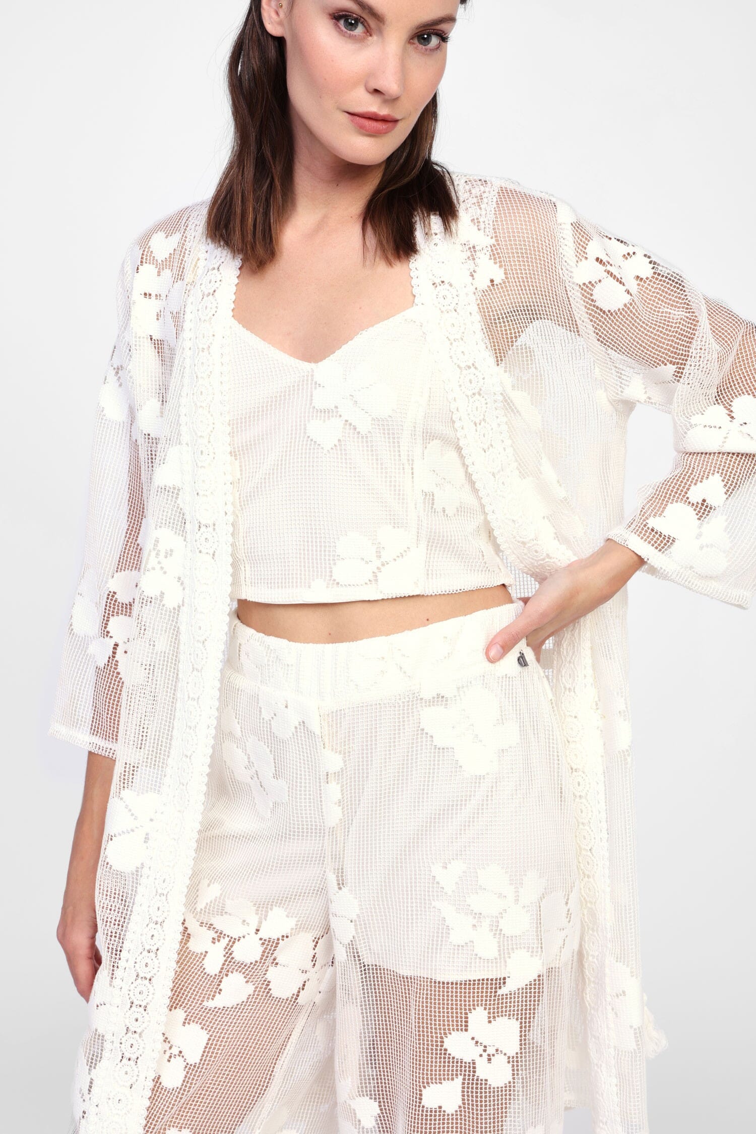 Dixie Floral Pattern Lightweight Coat