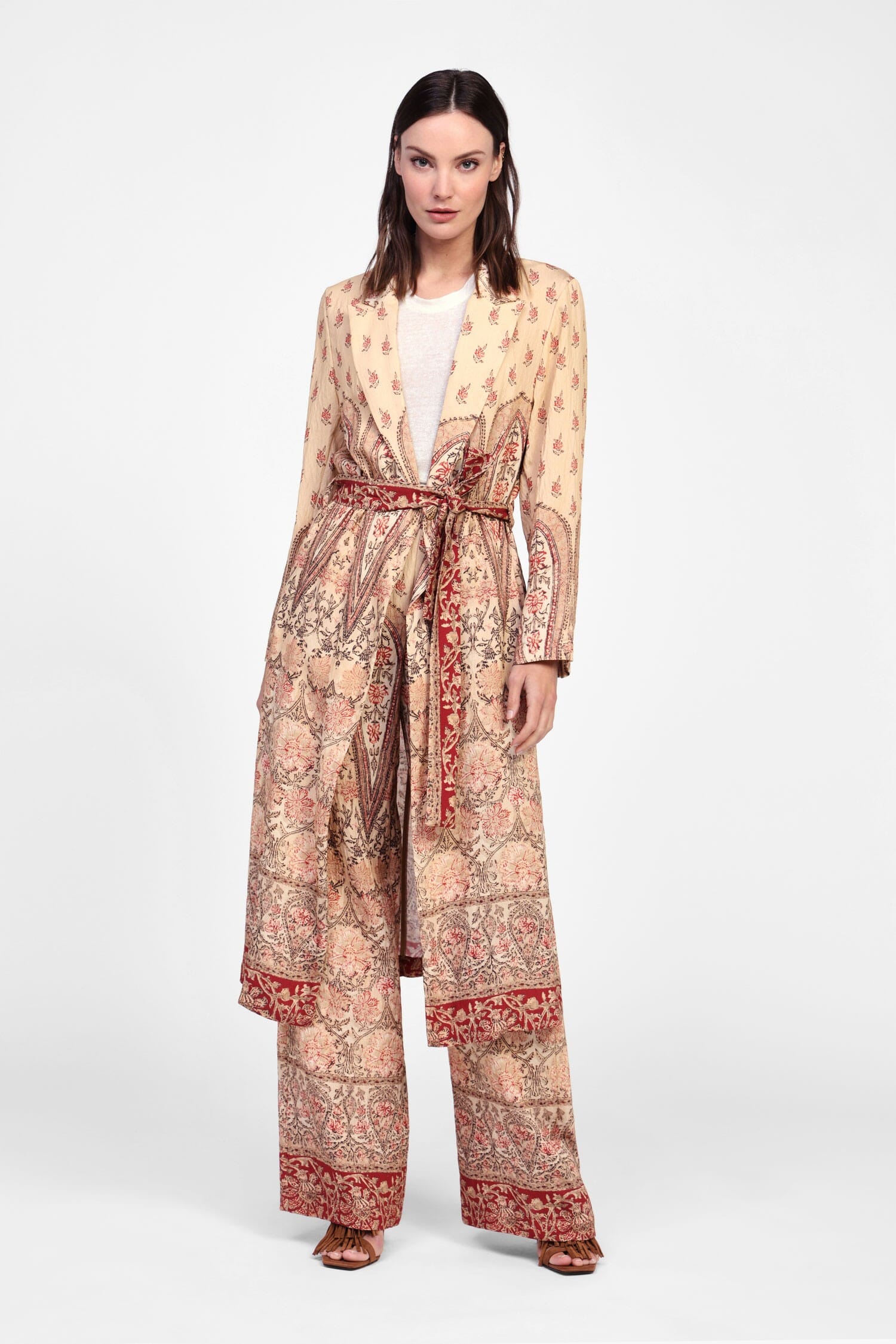 Trench-coat avec imprimé détaillé et ceinture Dixie