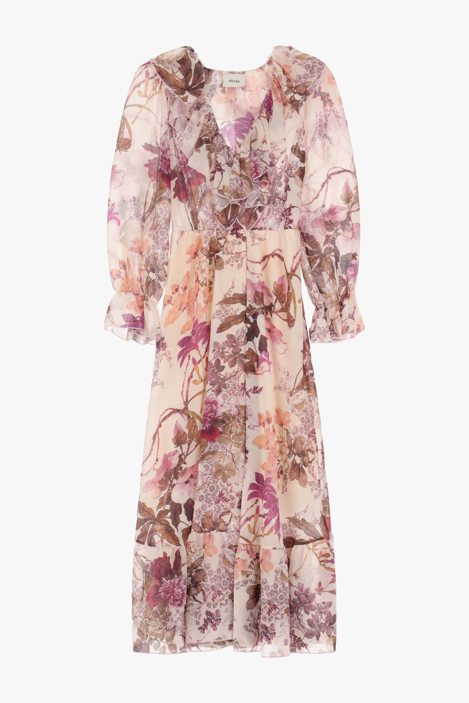 Abito Con Stampa Floreale E Volant Dixie
