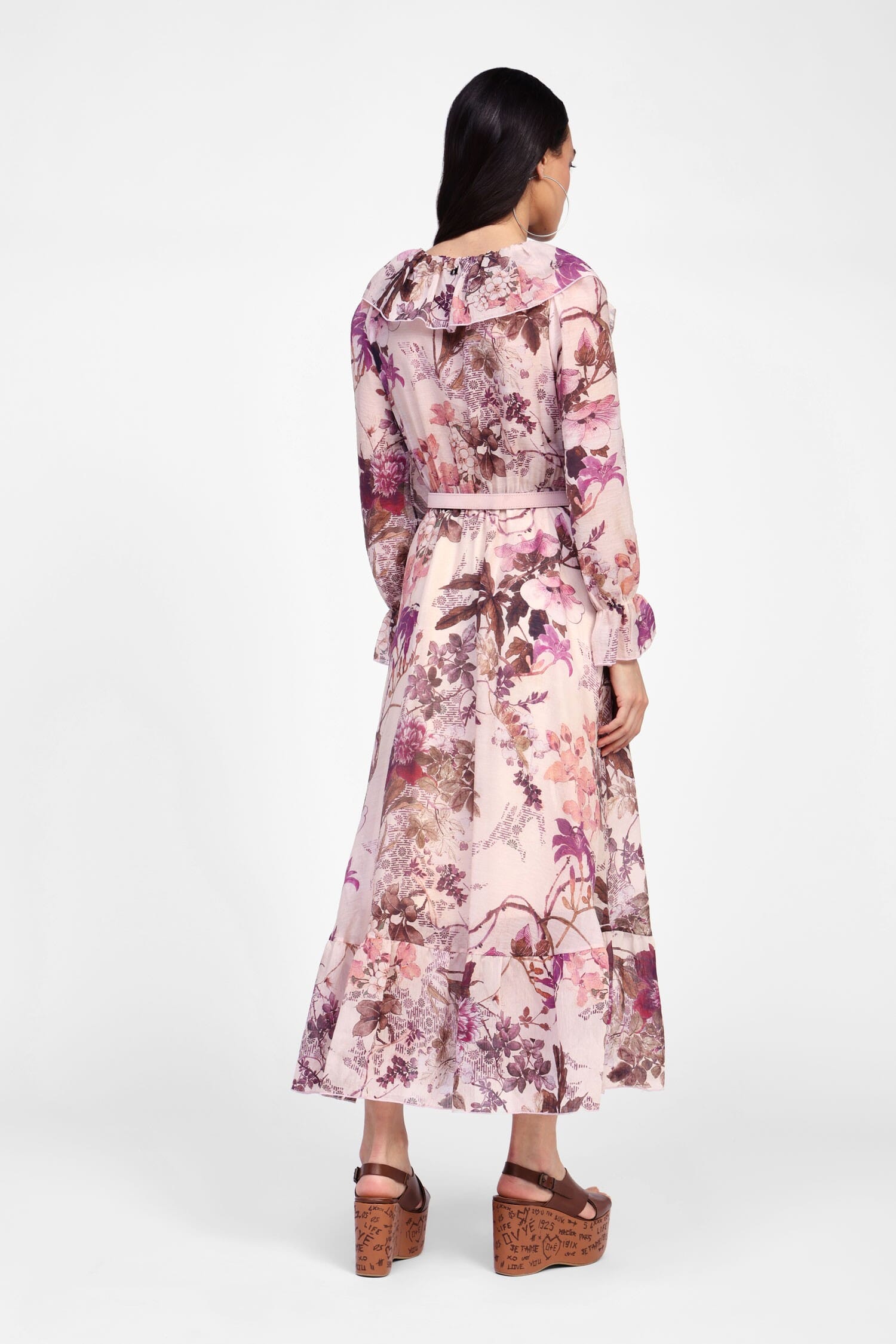 Abito Con Stampa Floreale E Volant Dixie