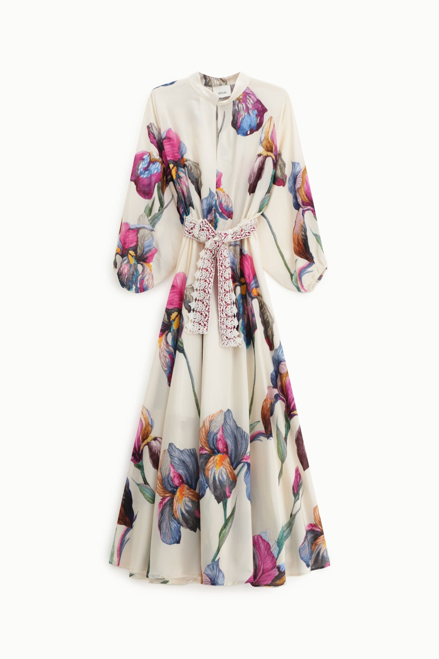 Abito Lungo Con Stampa E Cintura Dixie