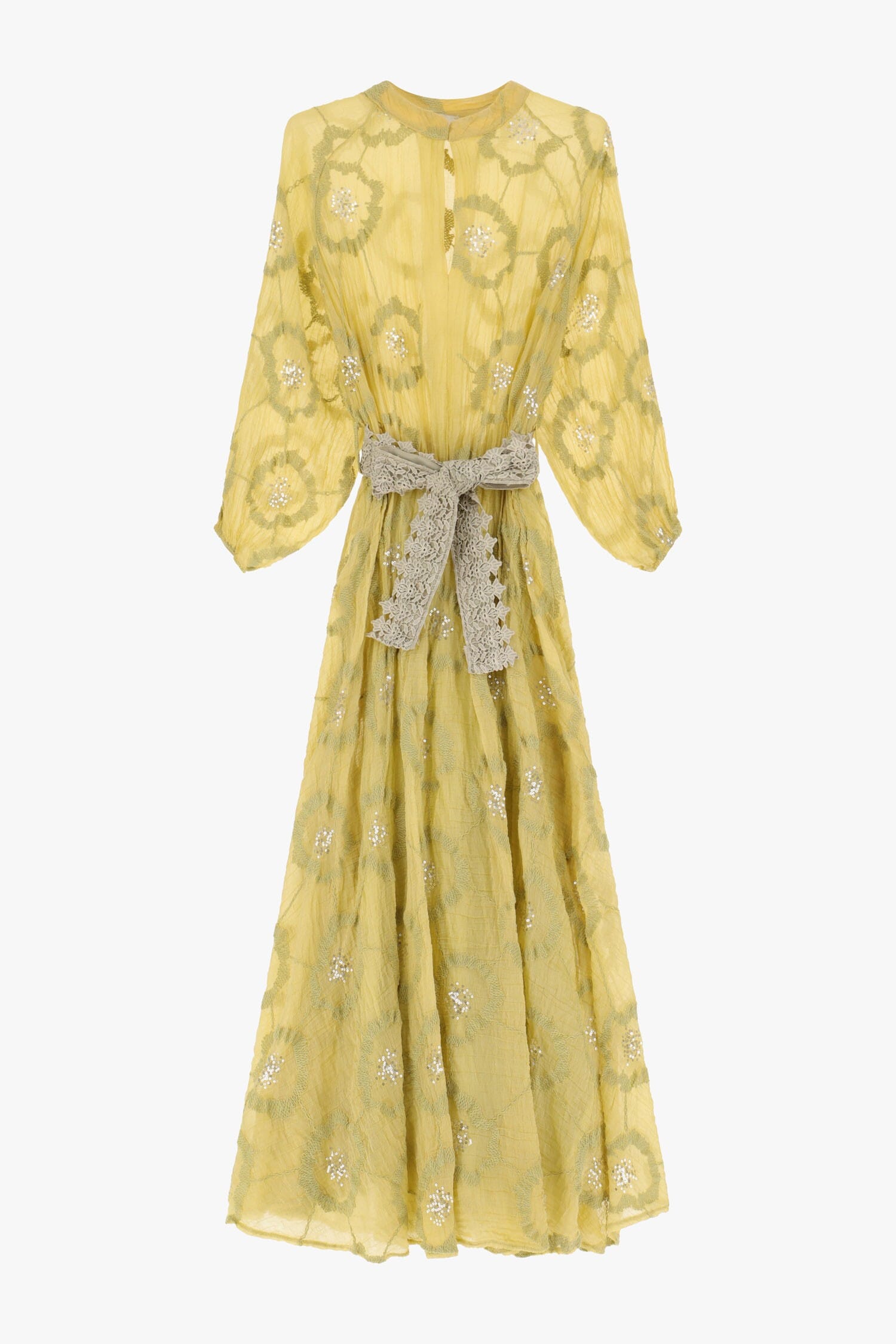 Long Dress With Knitted Belt Dixie