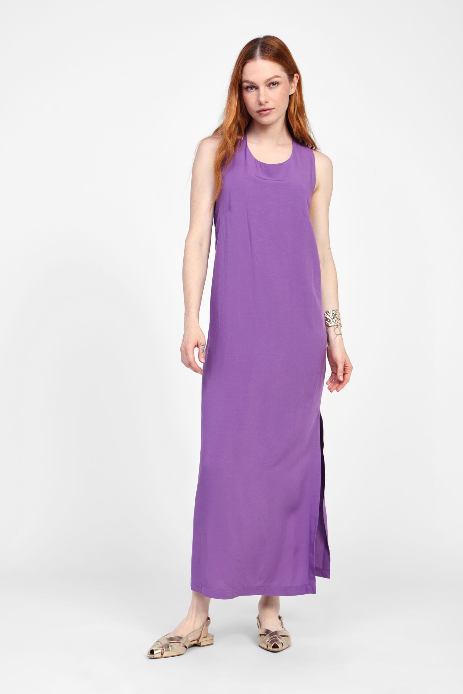 Vestito Lungo Senza Maniche Dixie