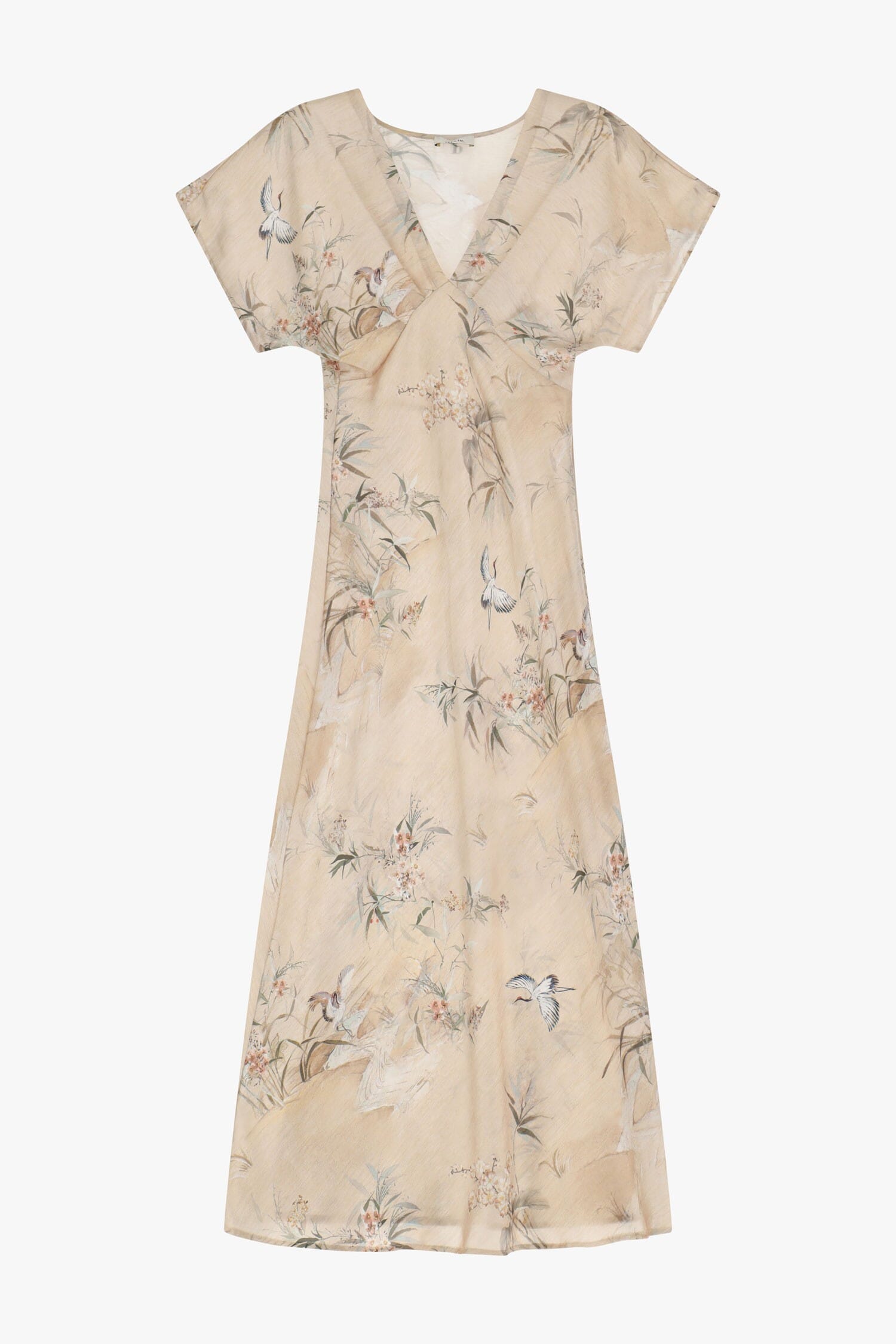 Abito Lungo Con Stampa Floreale Delicata Dixie