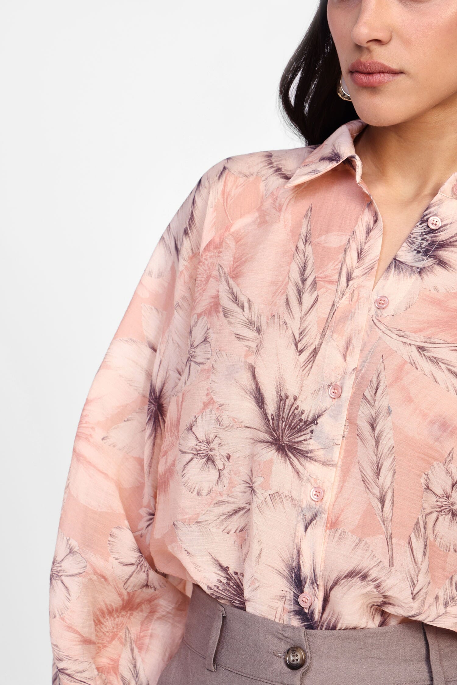 Camicia Con Stampa Floreale Leggera Dixie